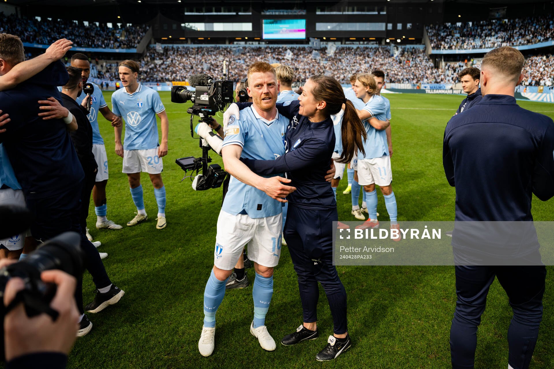 Malmö FFs Anders Christiansen och läkare Amanda Lahti
