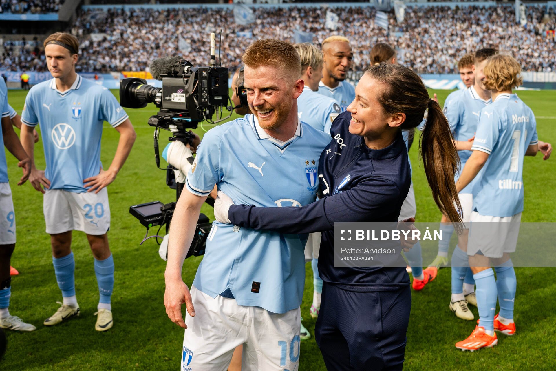Malmö FFs Anders Christiansen och läkare Amanda Lahti