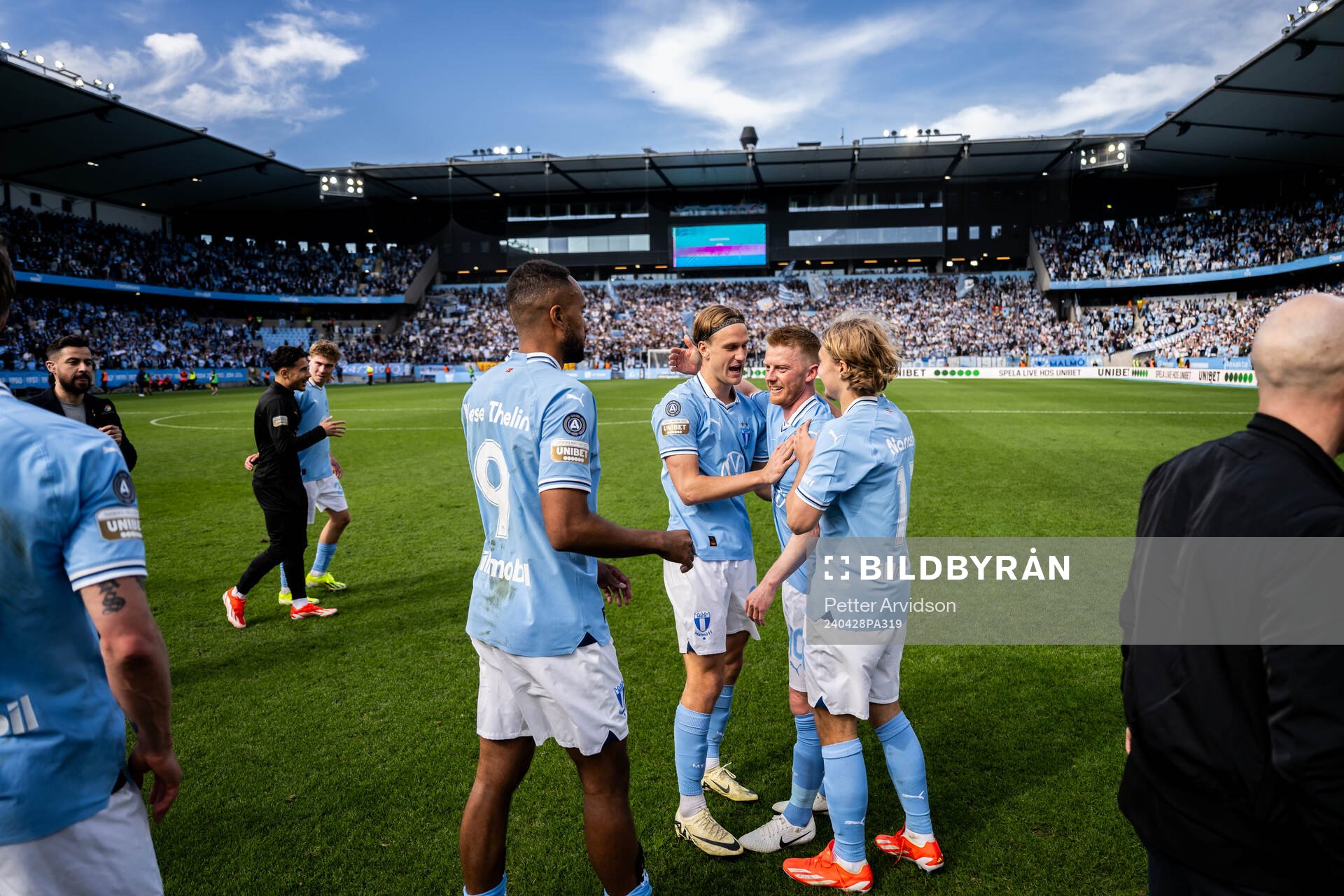 Malmö FFs Isaac Kiese Thelin, Erik Botheim, Anders