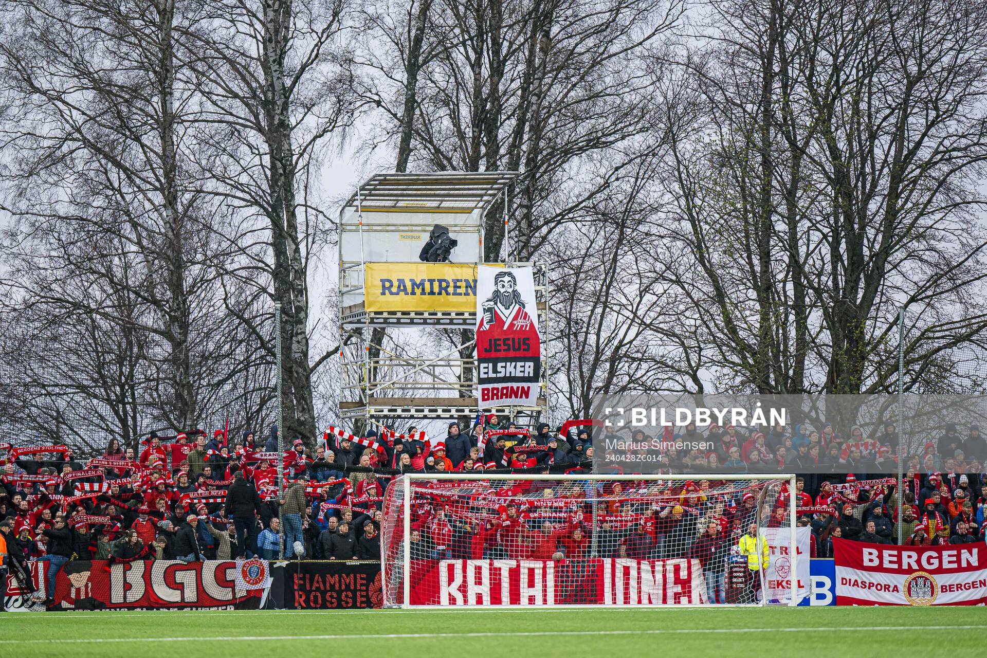 Spectators in the stands