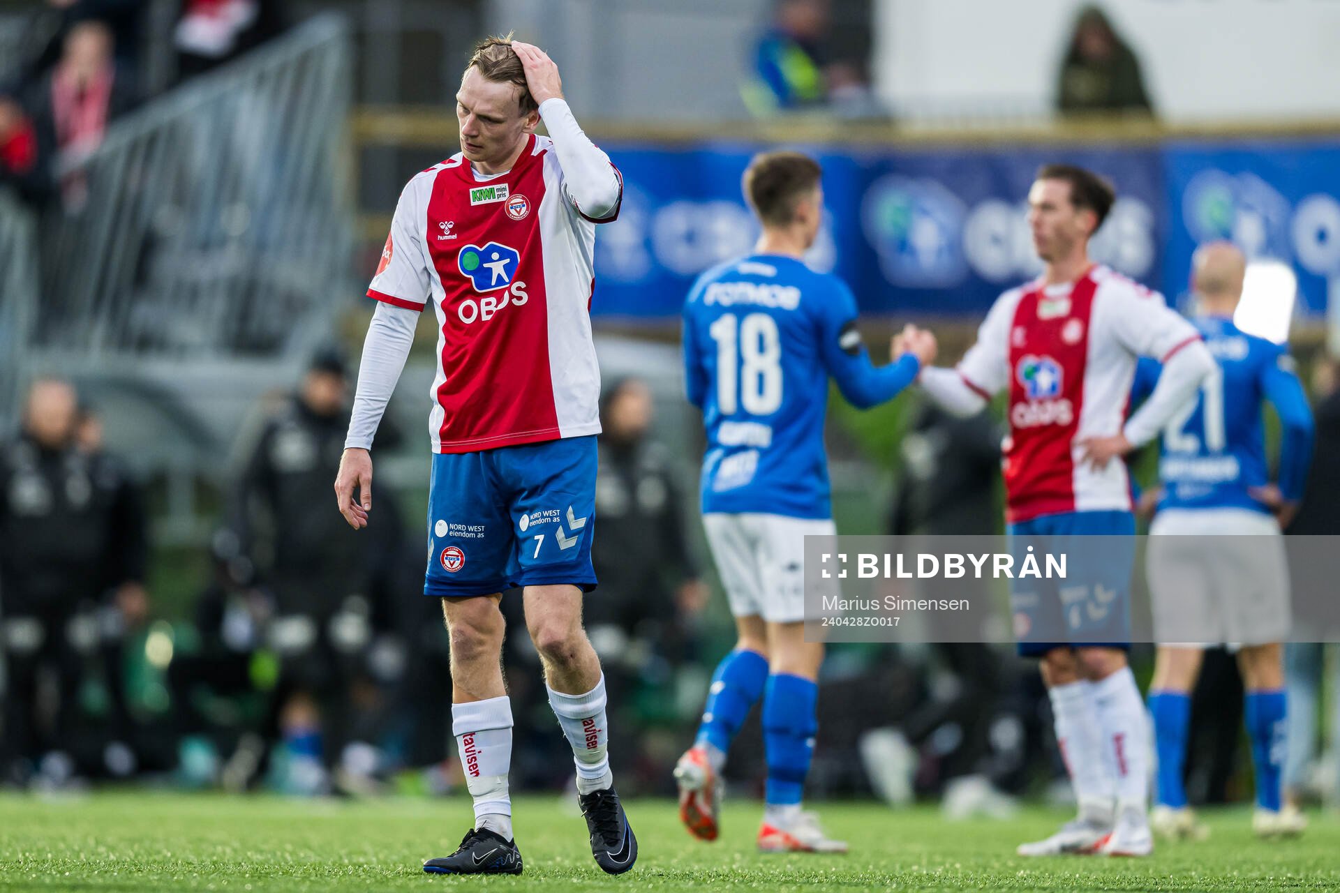 Robin Gravli Rasch of KFUM looks dejected
