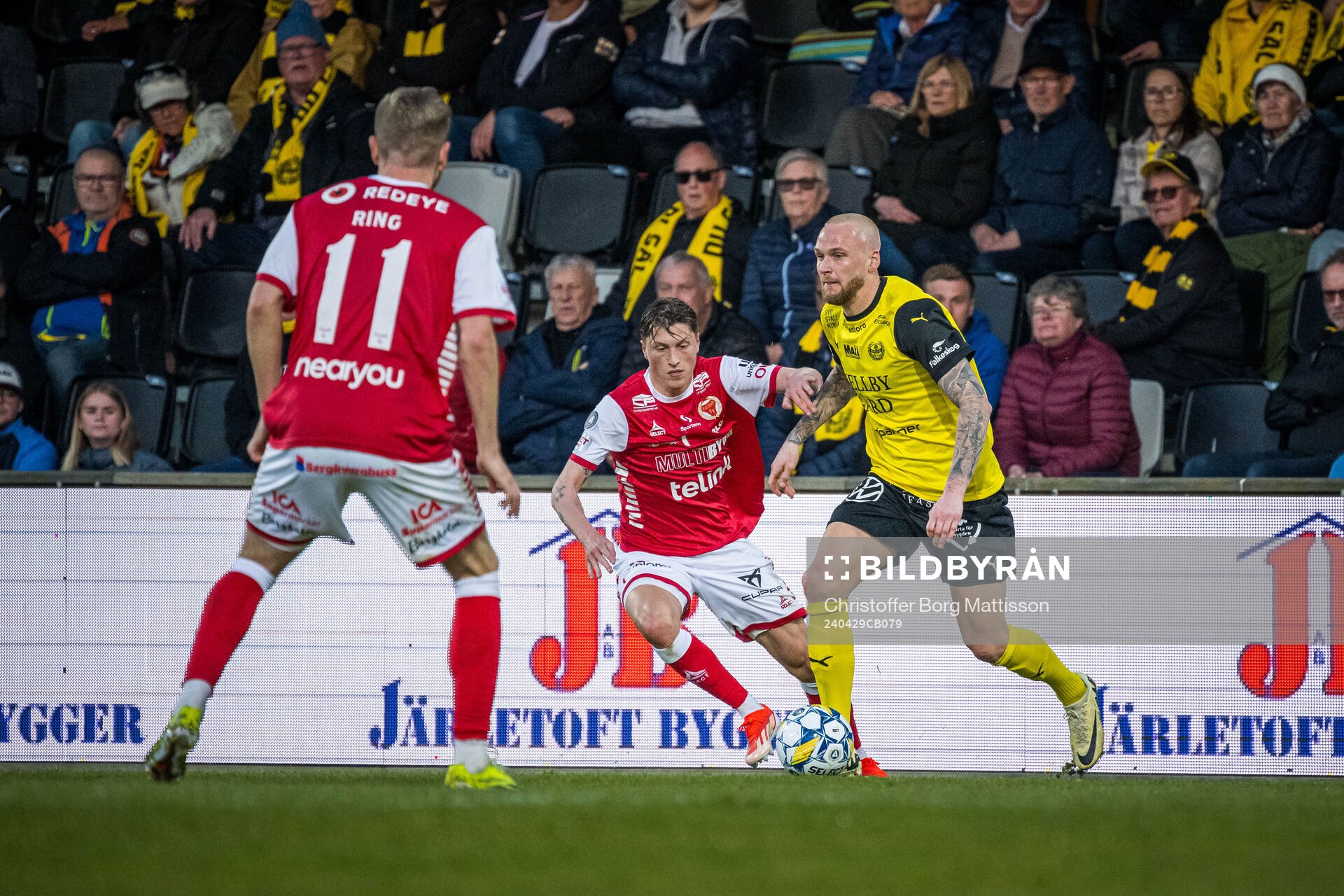 Kalmars Kevin Jensen och Mjällbys Adam Ståhl