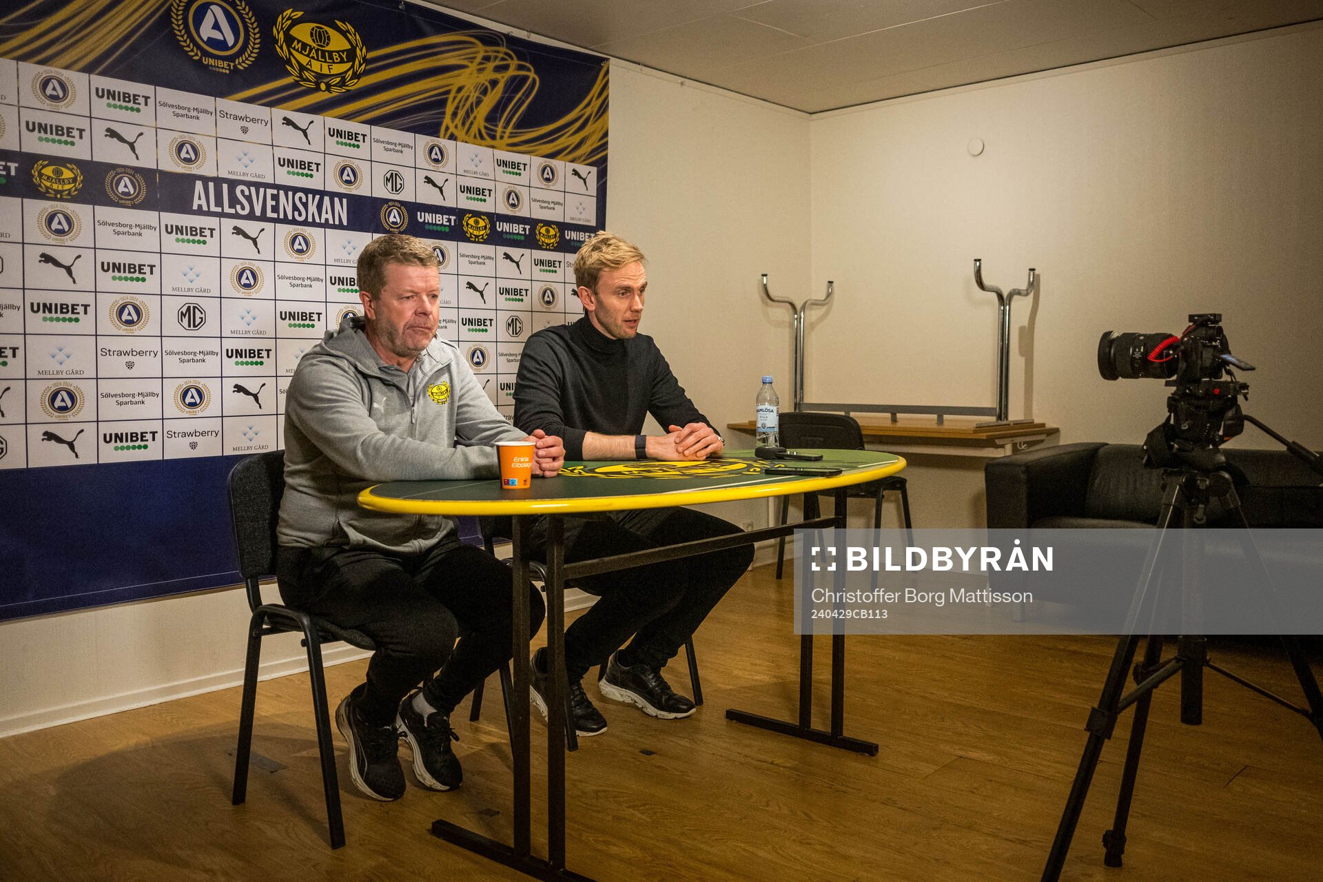 Mjällbys tränare Anders Torstensson och Kalmars tränare