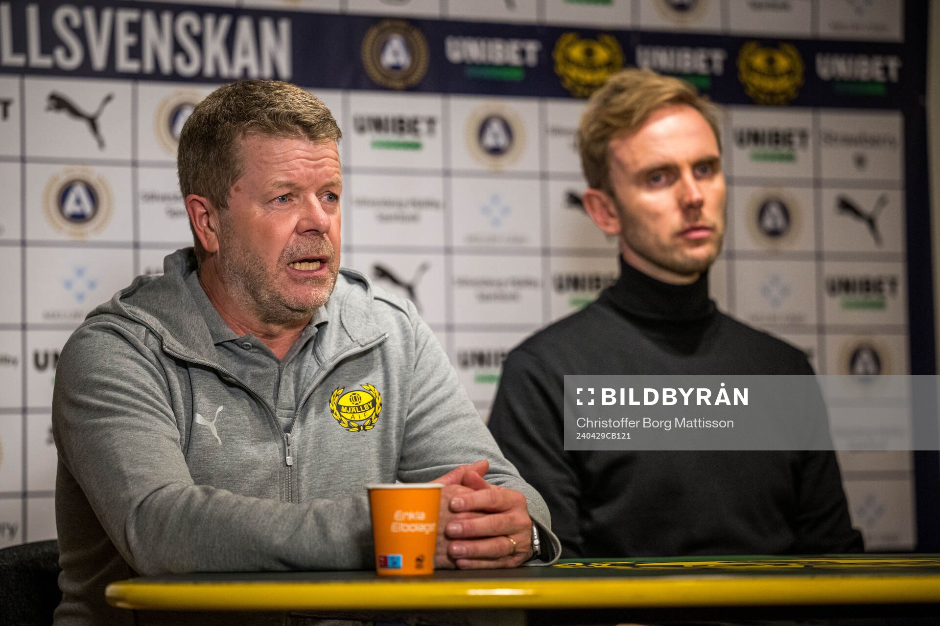 Mjällbys tränare Anders Torstensson och Kalmars tränare