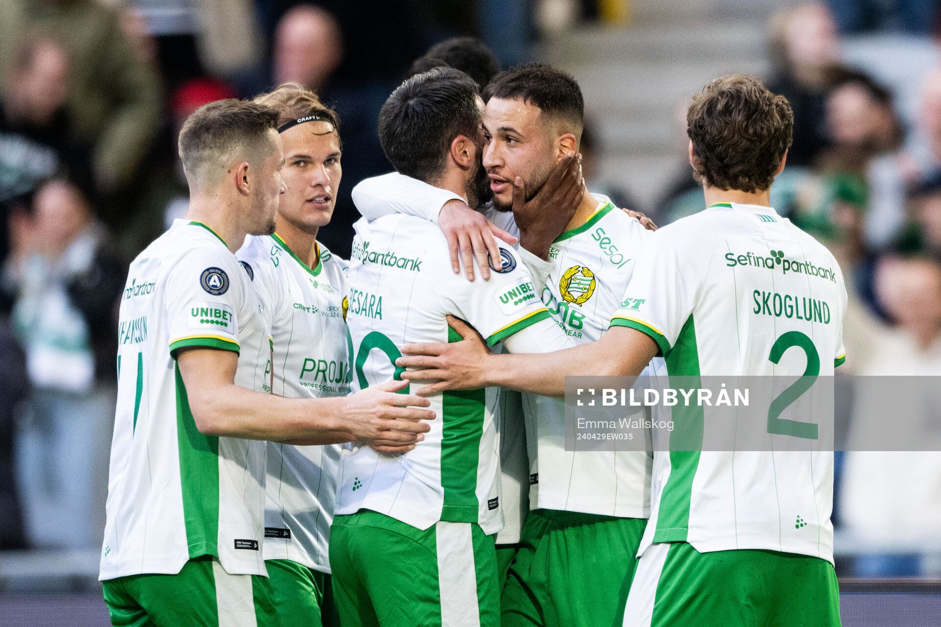 Hammarbys Abdelrahman Boudah Saidi jublar med lagkamrater
