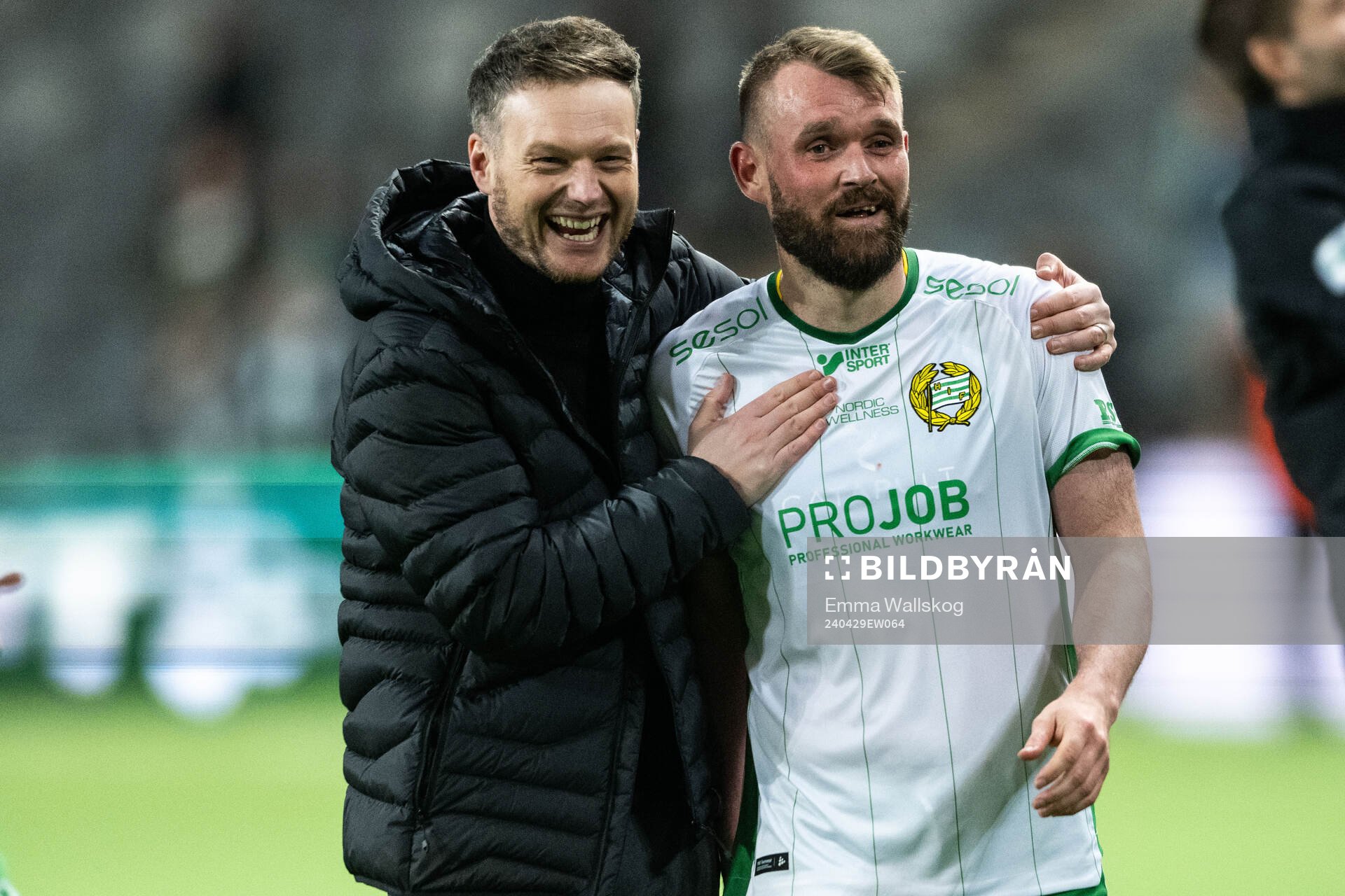 Hammarbys tränare Kim Hellberg och Mads Fenger Nielsen