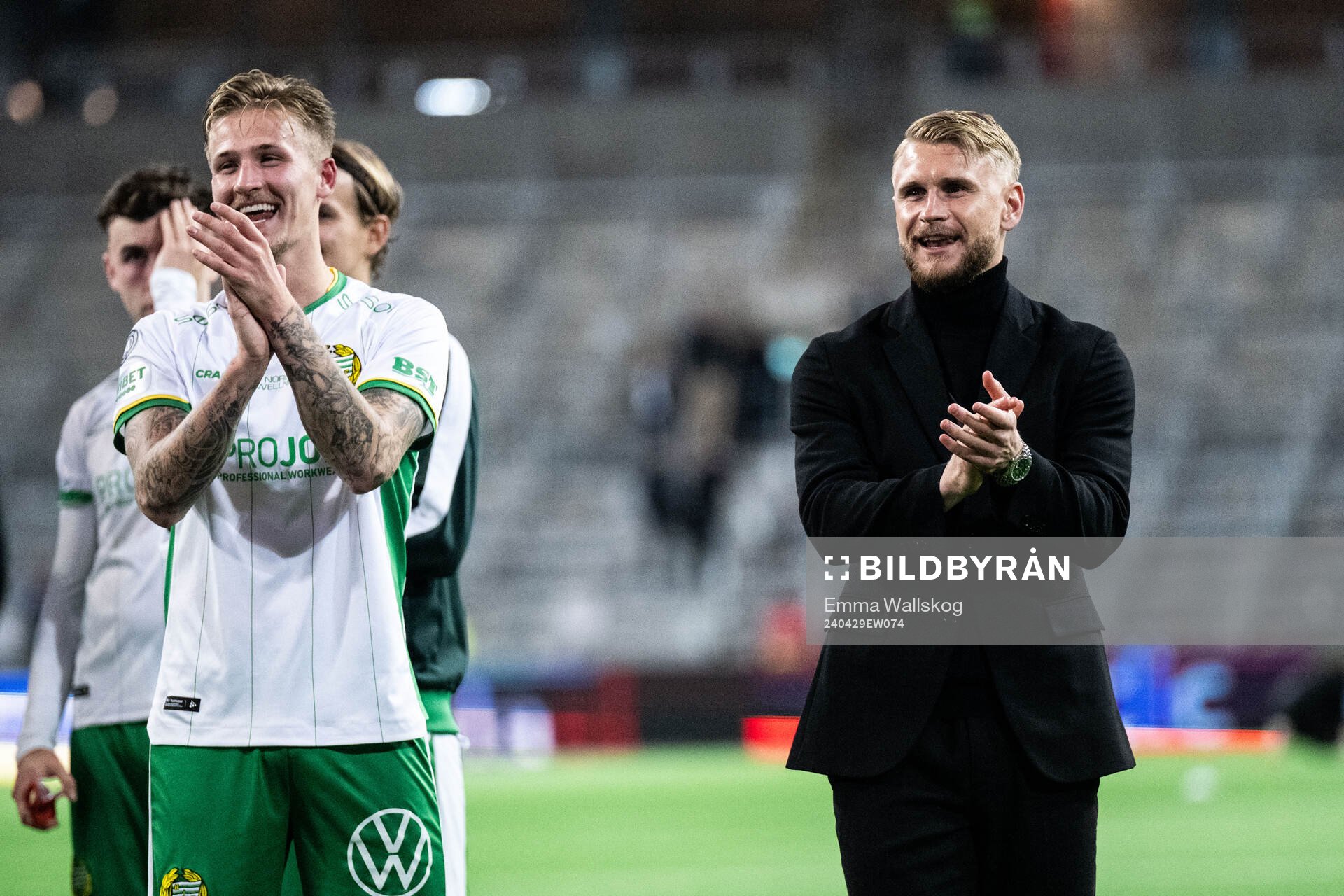 Hammarbys Fredrik Hammar och Simon Strand jublar