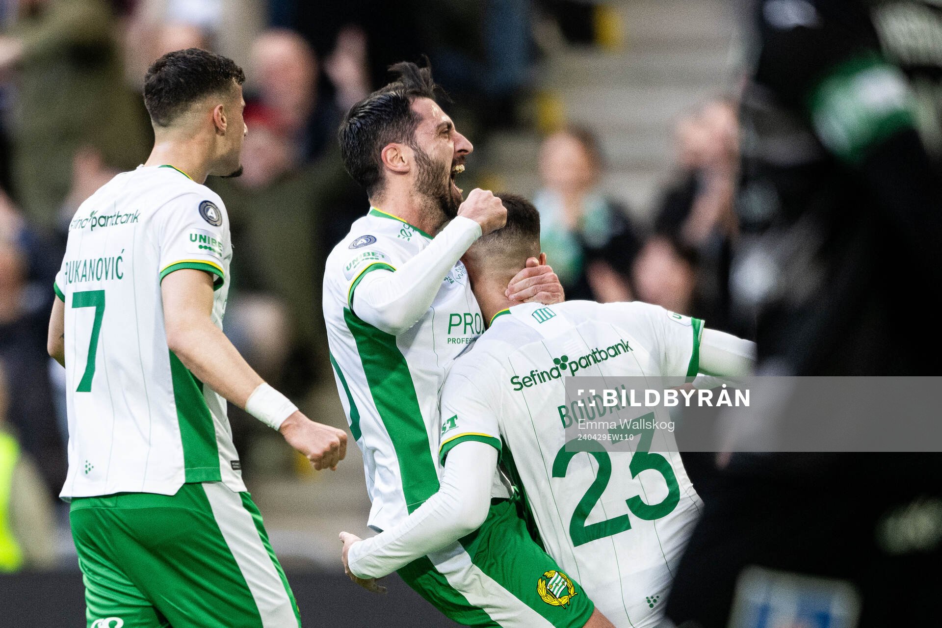 Hammarbys Abdelrahman Boudah Saidi jublar med Viktor