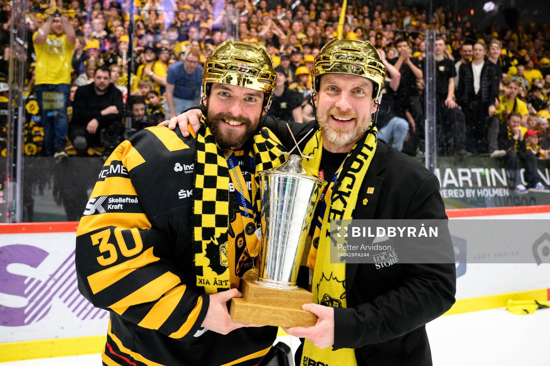 Skellefteås målvakt Gustaf Lindvall och målvaktstränare