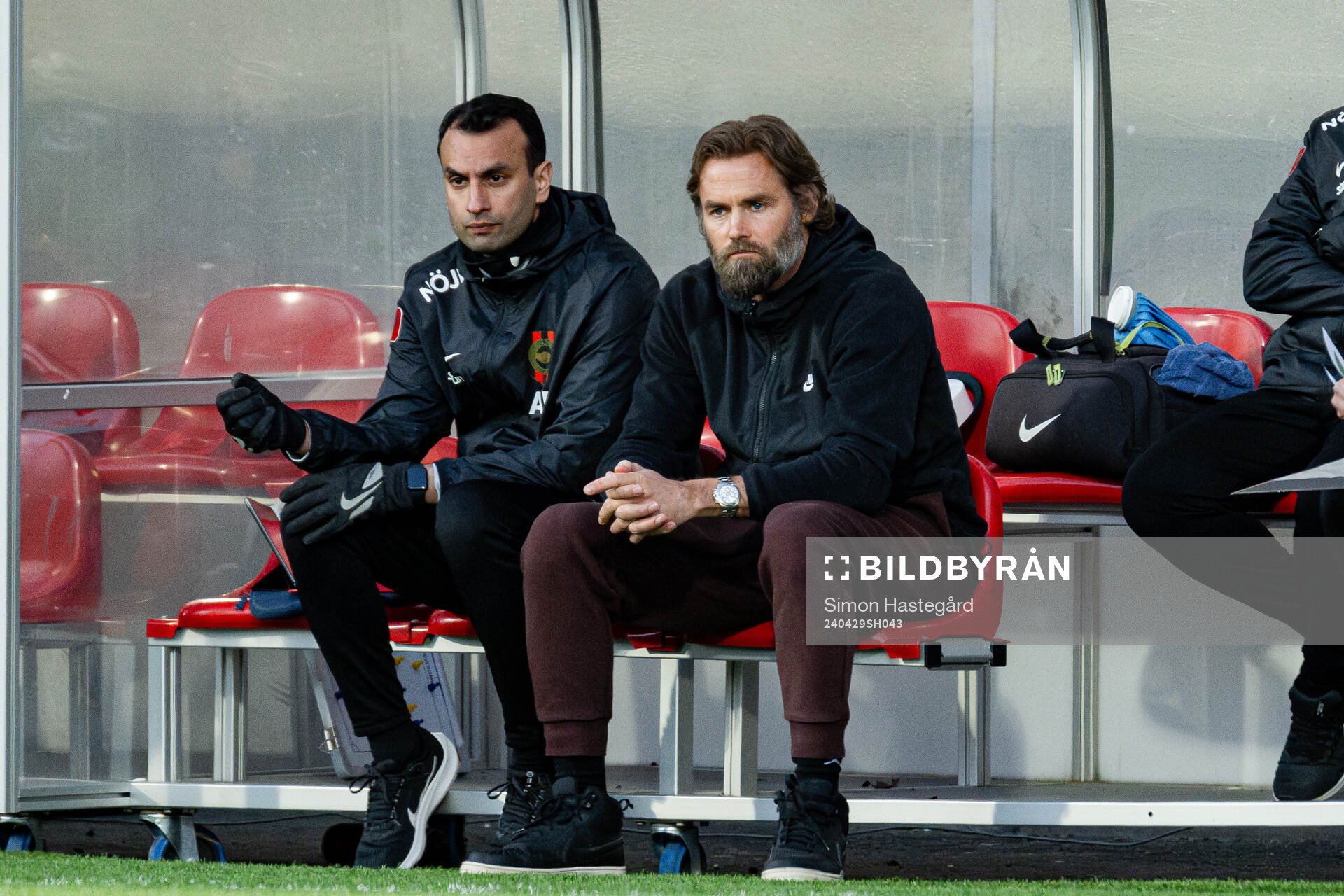 Brommapojkarnas tränare Andreas Engelmark och tränare