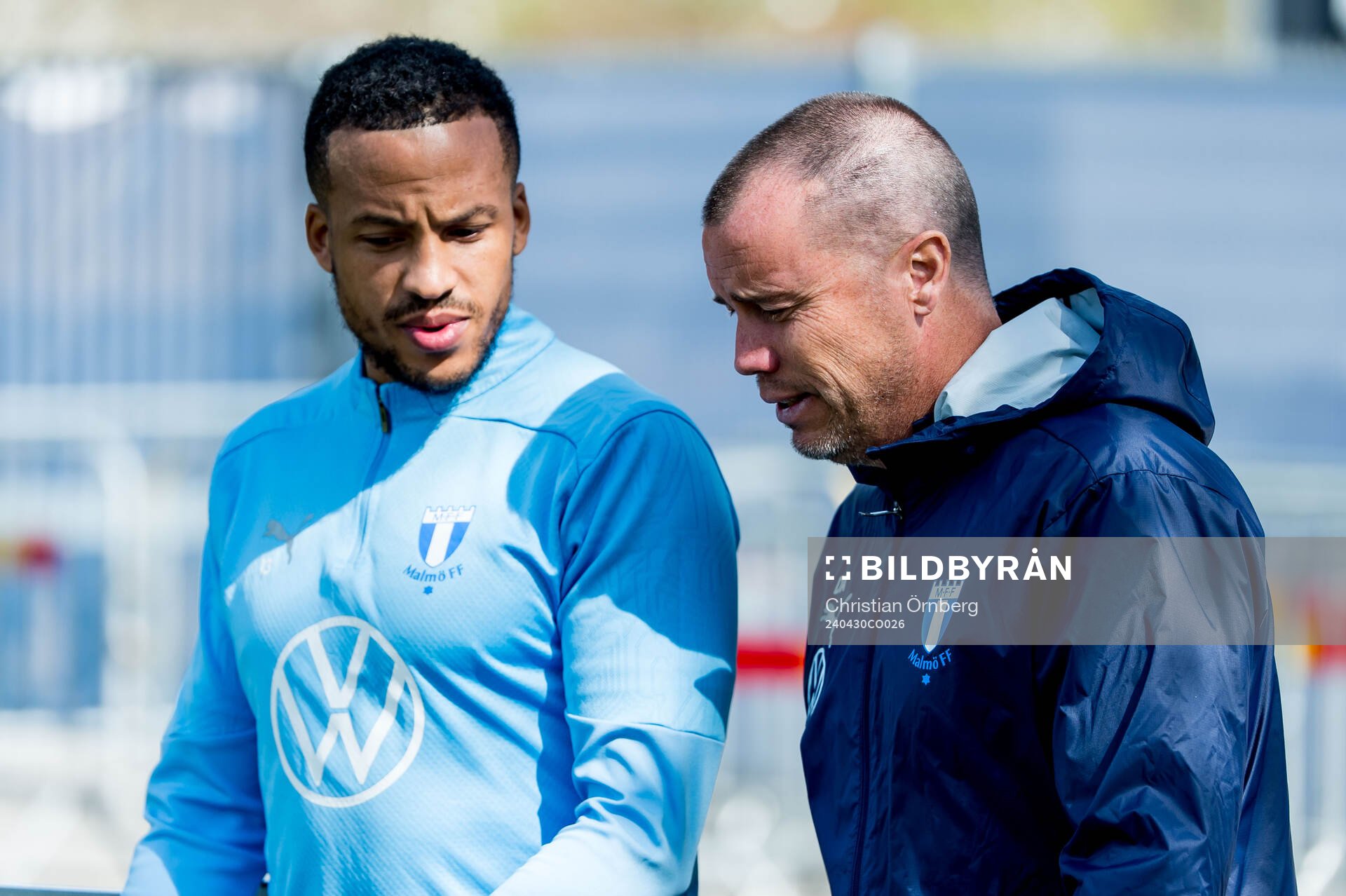 Malmö FFs Martin Olsson och sportchef Daniel Andersson