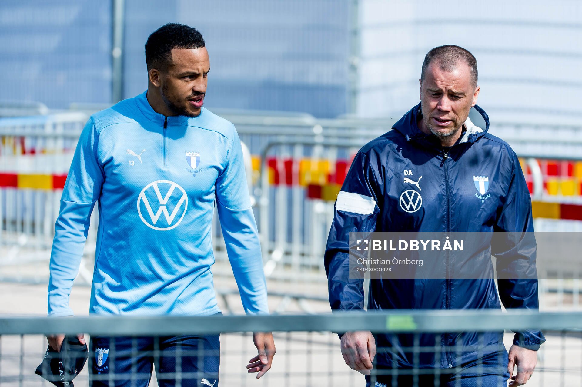 Malmö FFs Martin Olsson och sportchef Daniel Andersson