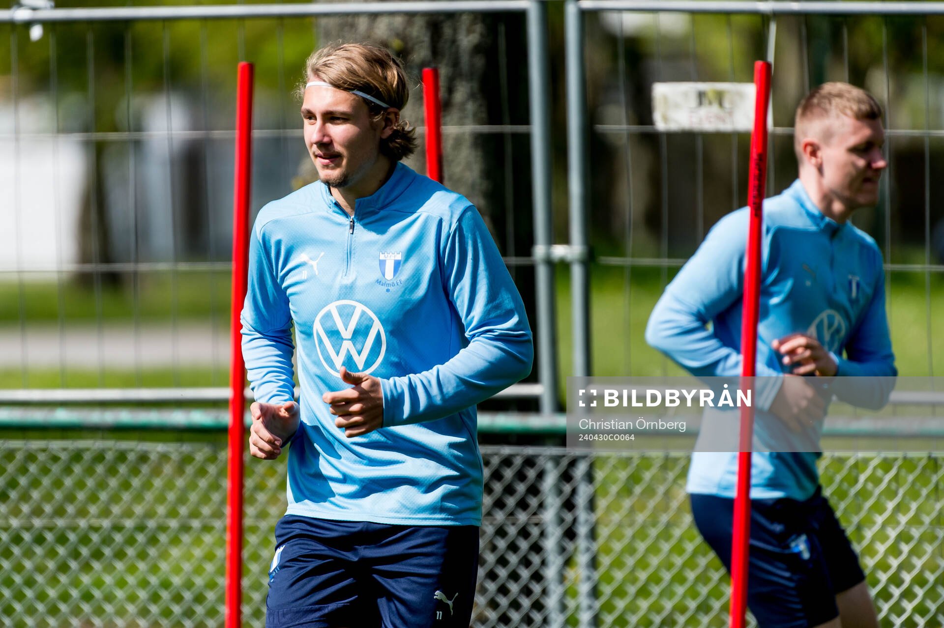 Malmö FFs Sebastian Nanasi under en träning med Malmö FF inför cupfinalen den 30 april 2024 i Malmö. 