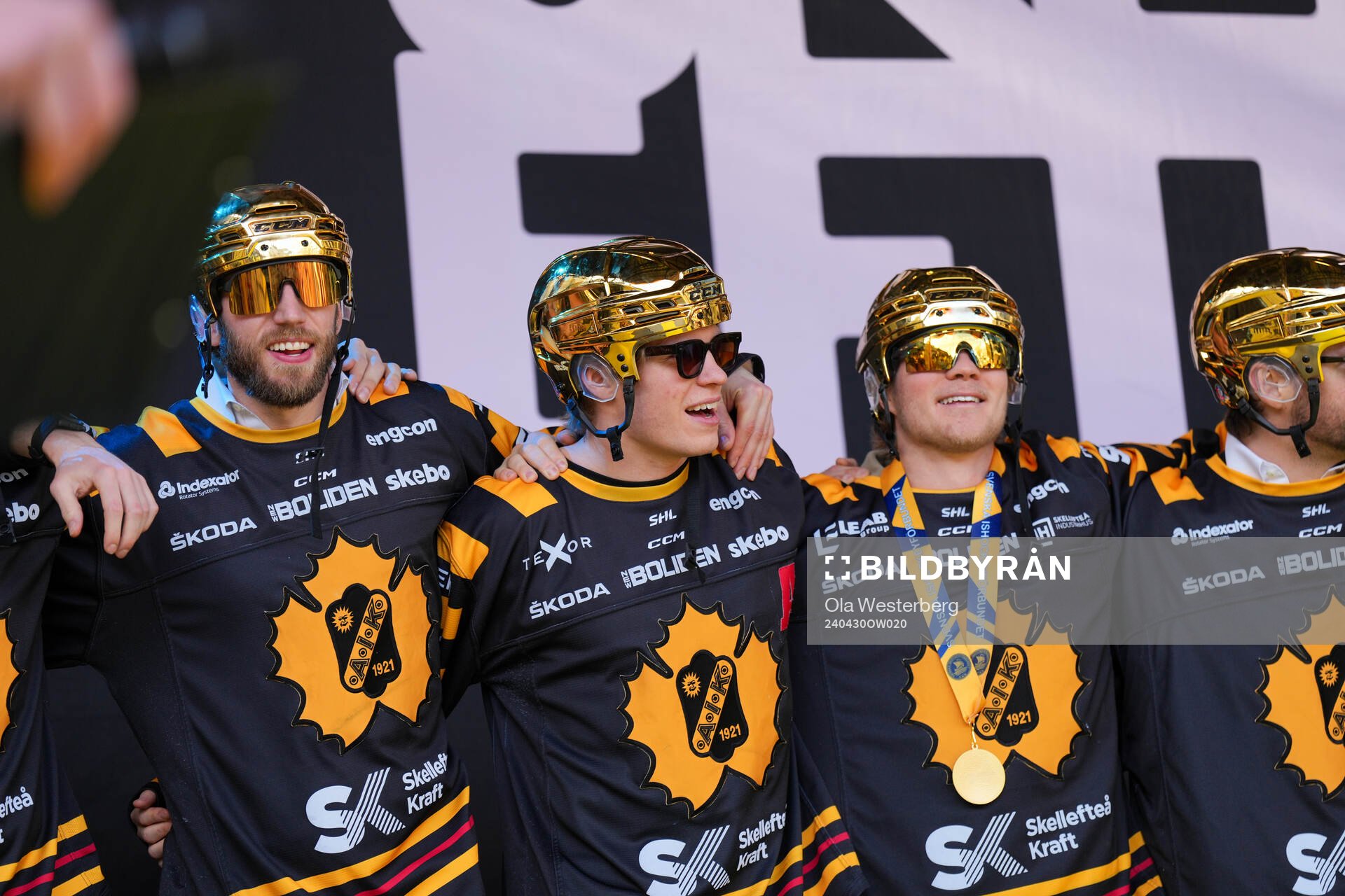 Skellefteås Petter Granberg , Rickard Hugg och Anton