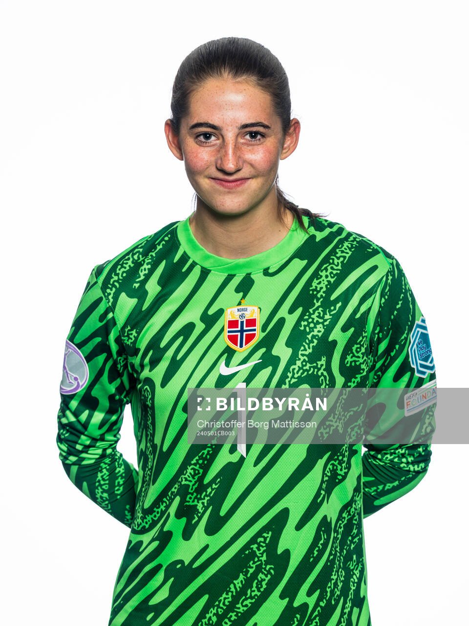 Goalkeeper Hanna Krog of the Norwegian U17 national