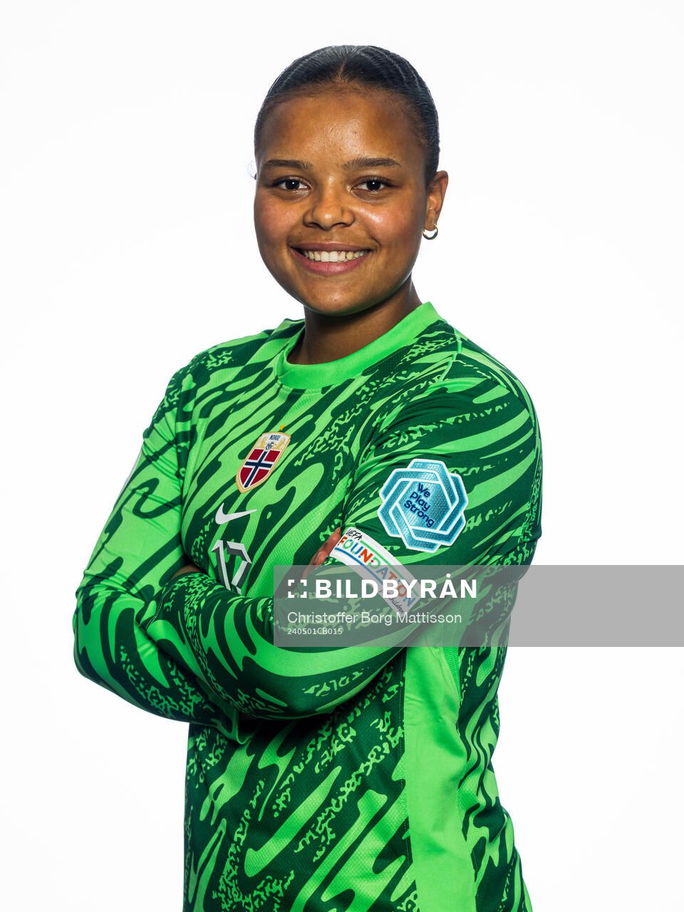 Goalkeeper Maria Kroken of the Norwegian U17 national