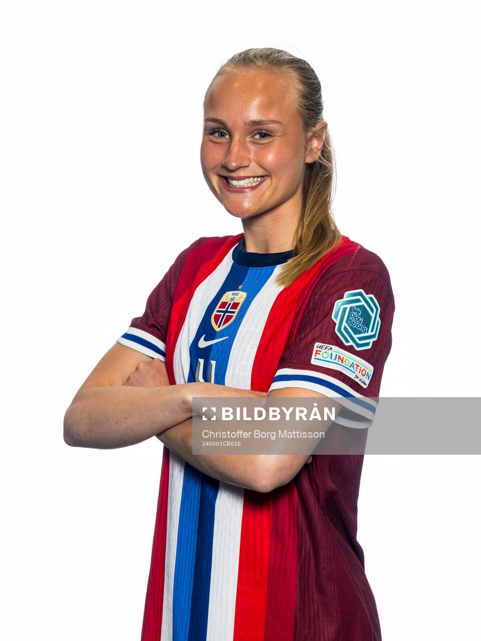 Josefine Lefdal of the Norwegian U17 national football team