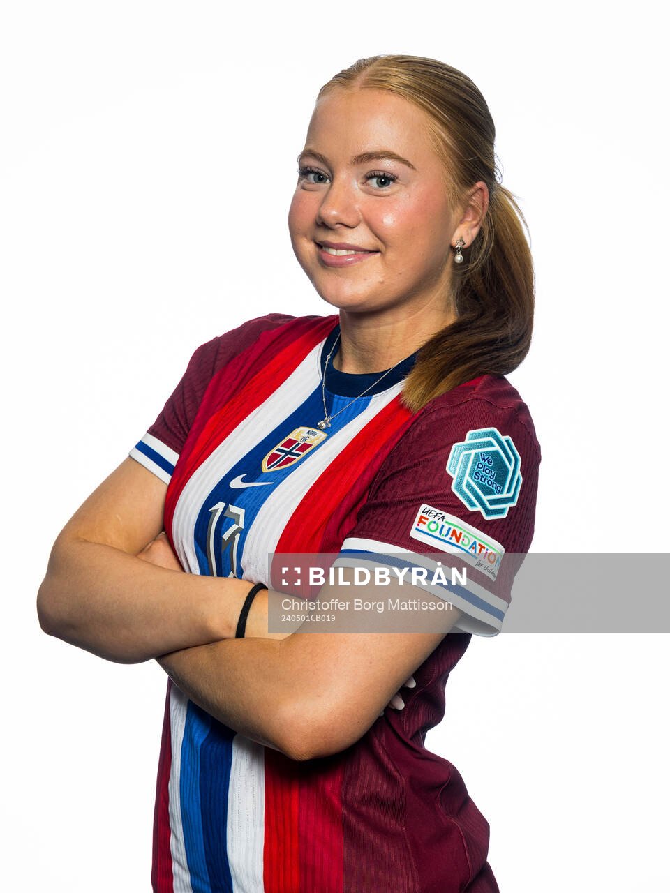 Thale Hauge of the Norwegian U17 national football team