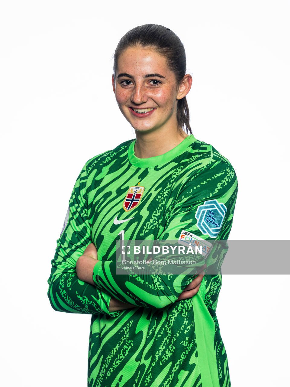 Goalkeeper Hanna Krog of the Norwegian U17 national