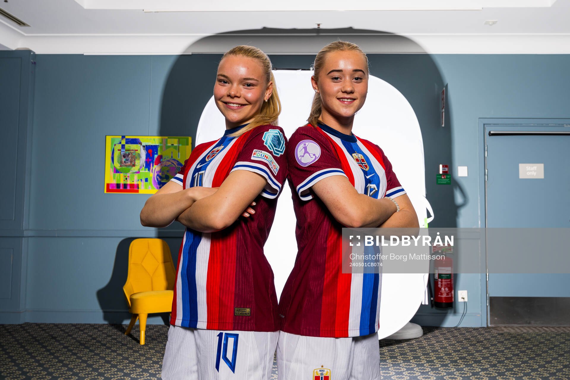 Anny Kerim-Lindland and Tomine Enger of the Norwegian U17