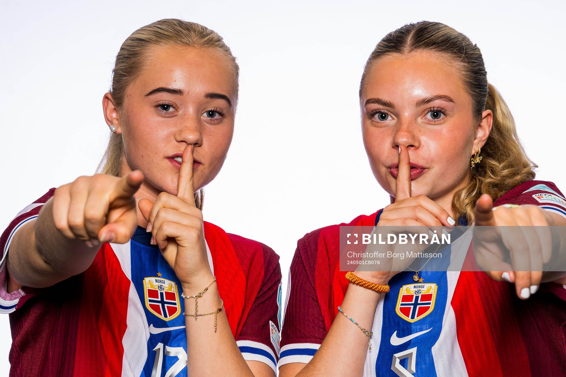 Tomine Enger and Christina Herseth of the Norwegian U17