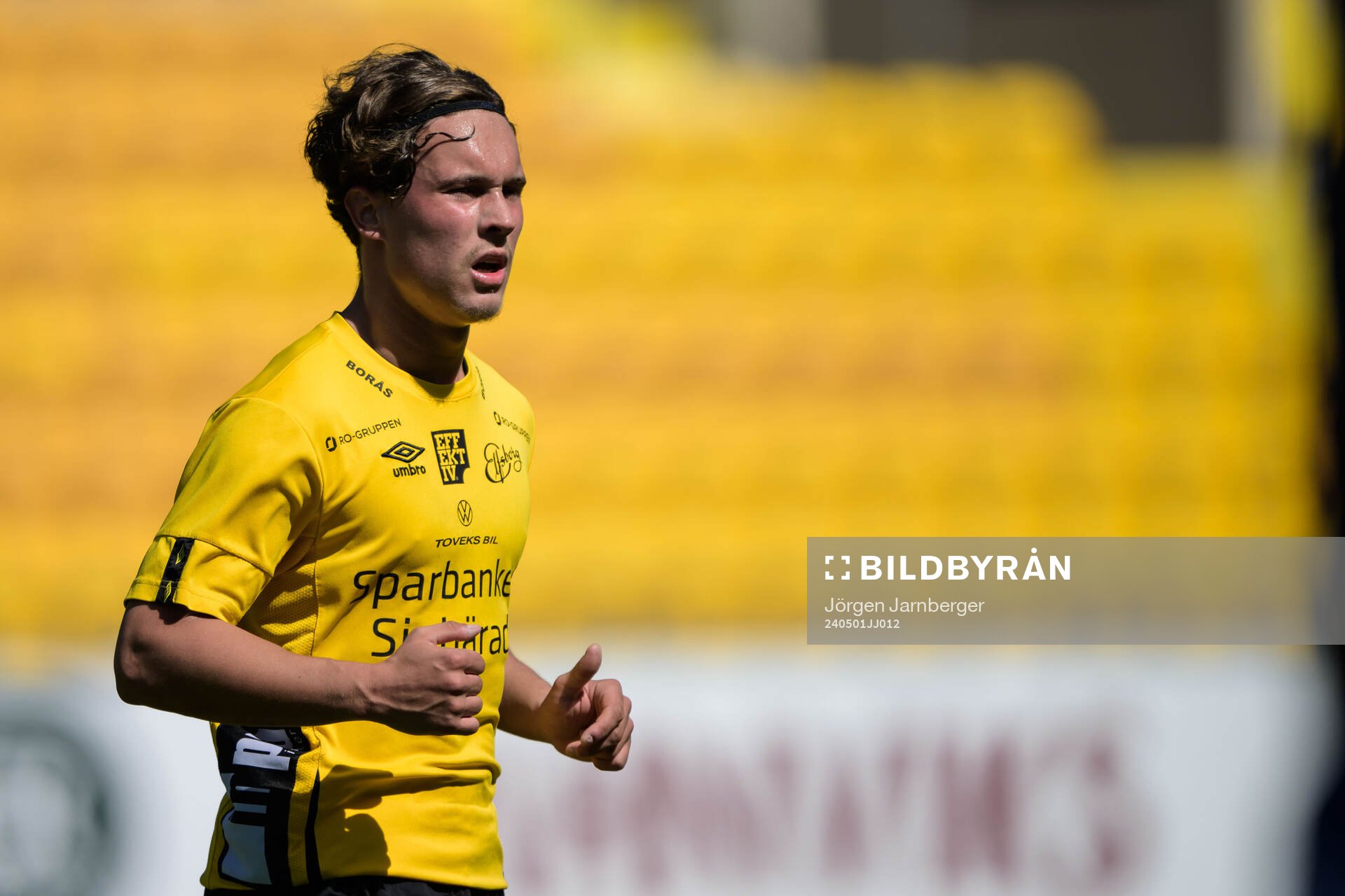 Elfsborgs Enzo Andren under fotbollsmatchen i P19 Superettan Södra mellan Elfsborg och Trelleborg den 1 maj 2024 i Borås. 