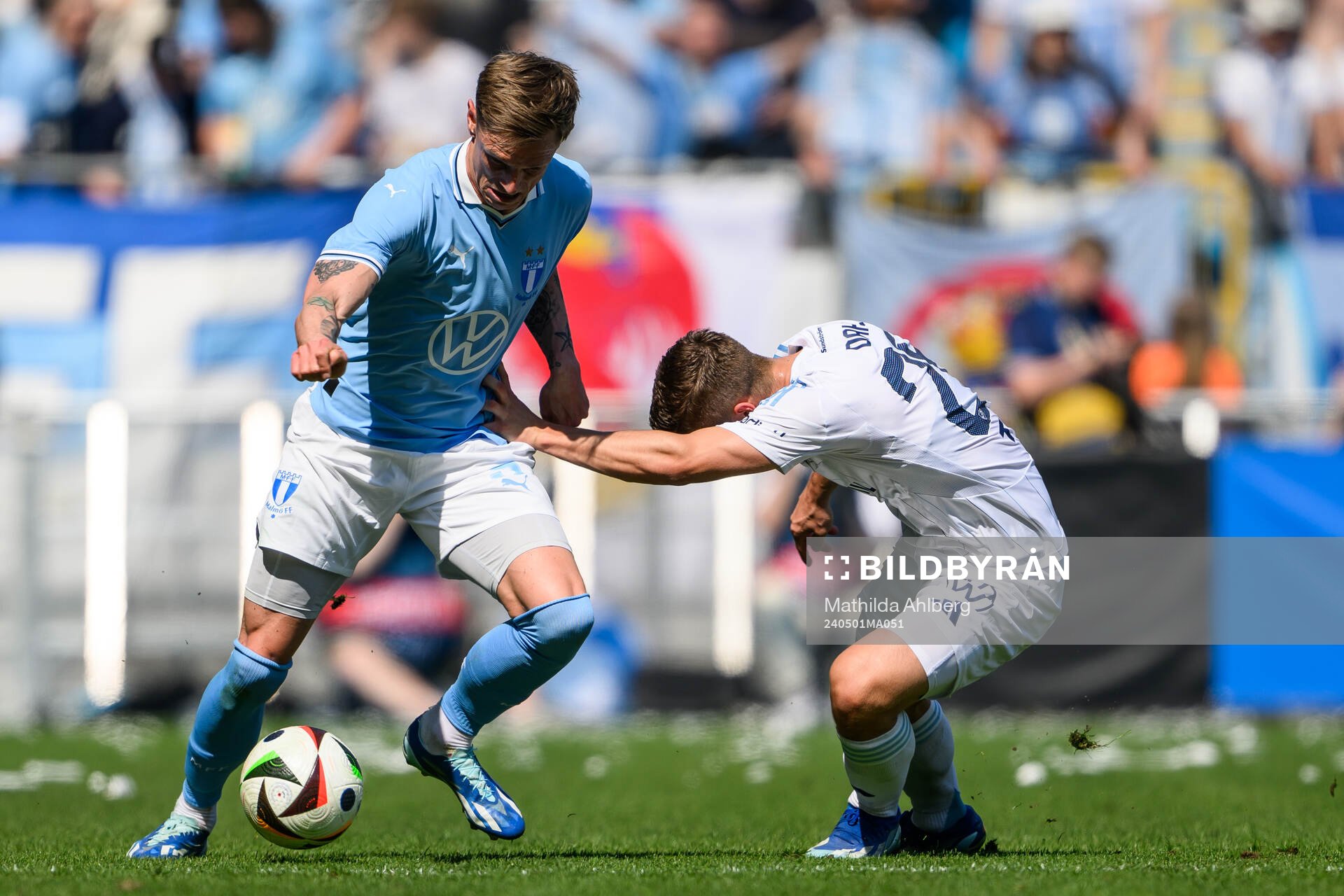 Malmö FFs Søren Rieks och Djurgårdens Samuel Dahl