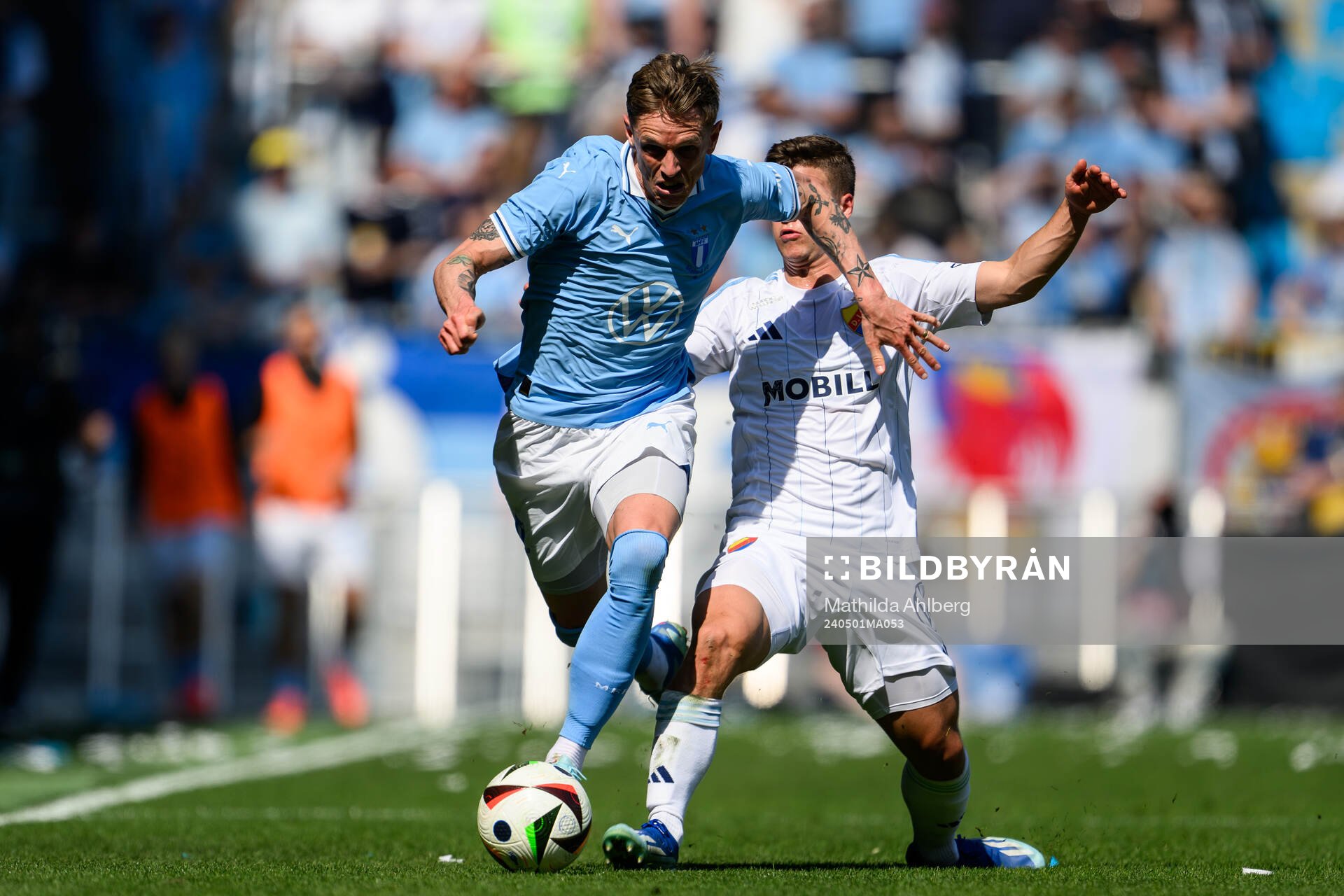 Malmö FFs Søren Rieks och Djurgårdens Samuel Dahl