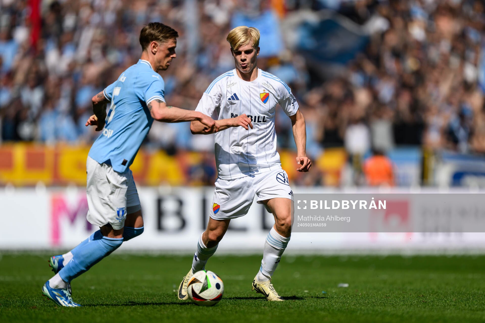 Malmö FFs Søren Rieks och Djurgårdens Lucas Bergvall