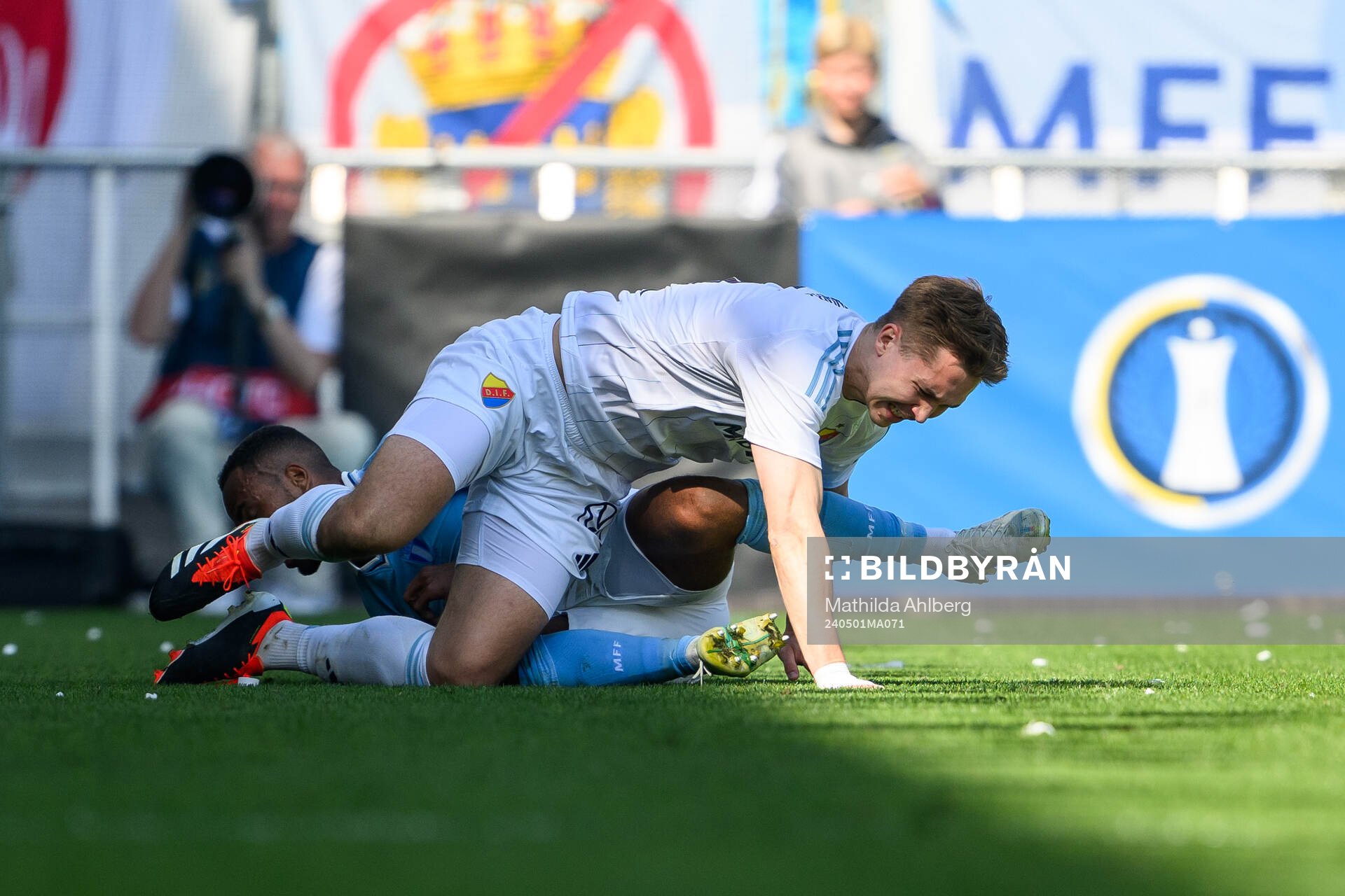 Malmö FFs Isaac Thelin och Djurgårdens Miro Tenho