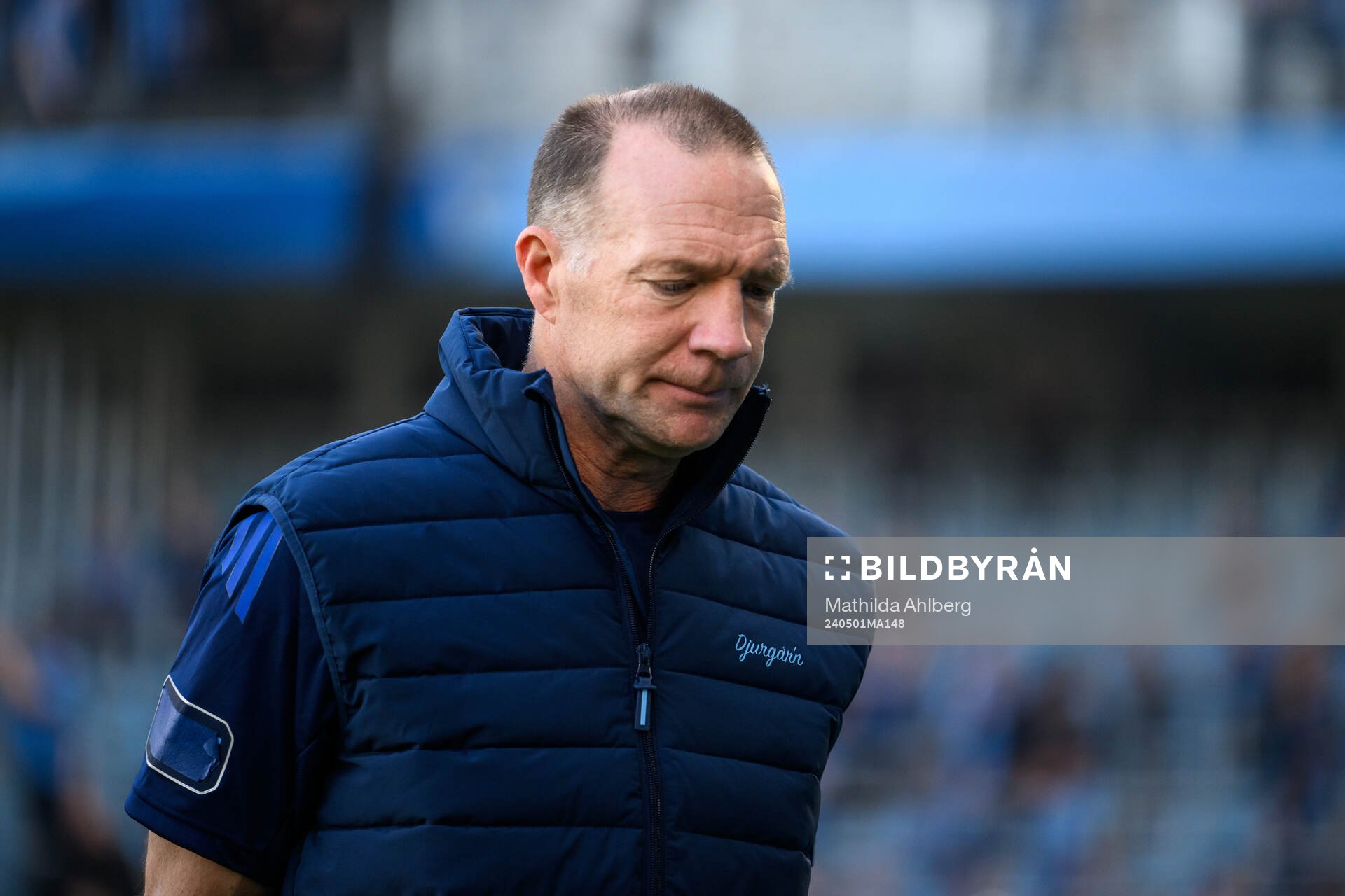 Djurgårdens tränare Kim Bergstrand deppar
