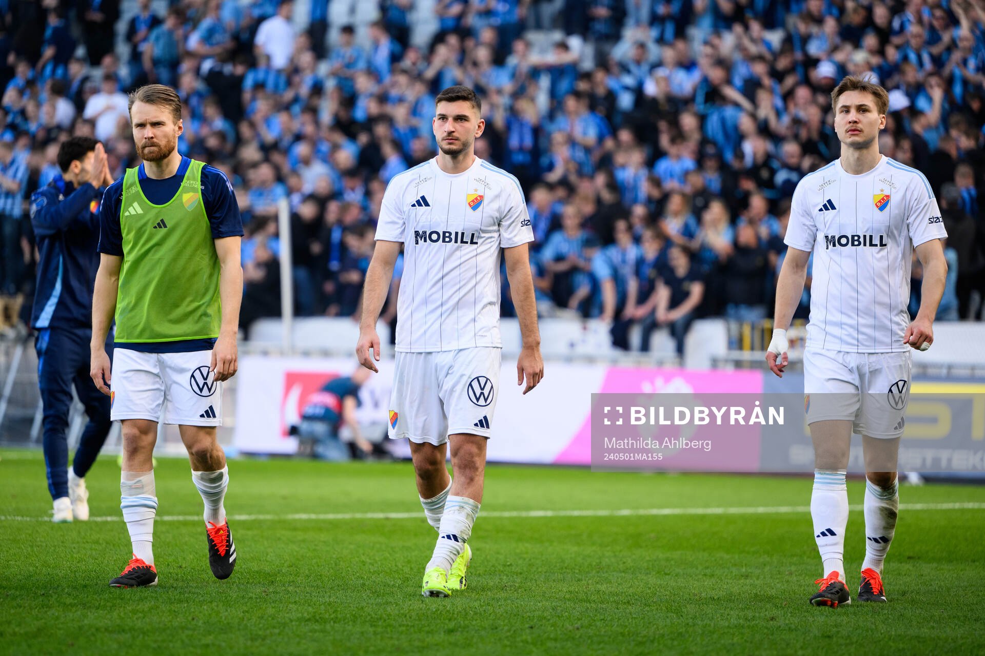 Djurgårdens Jacob Larsson, Besard Sabovic och Miro Tenho