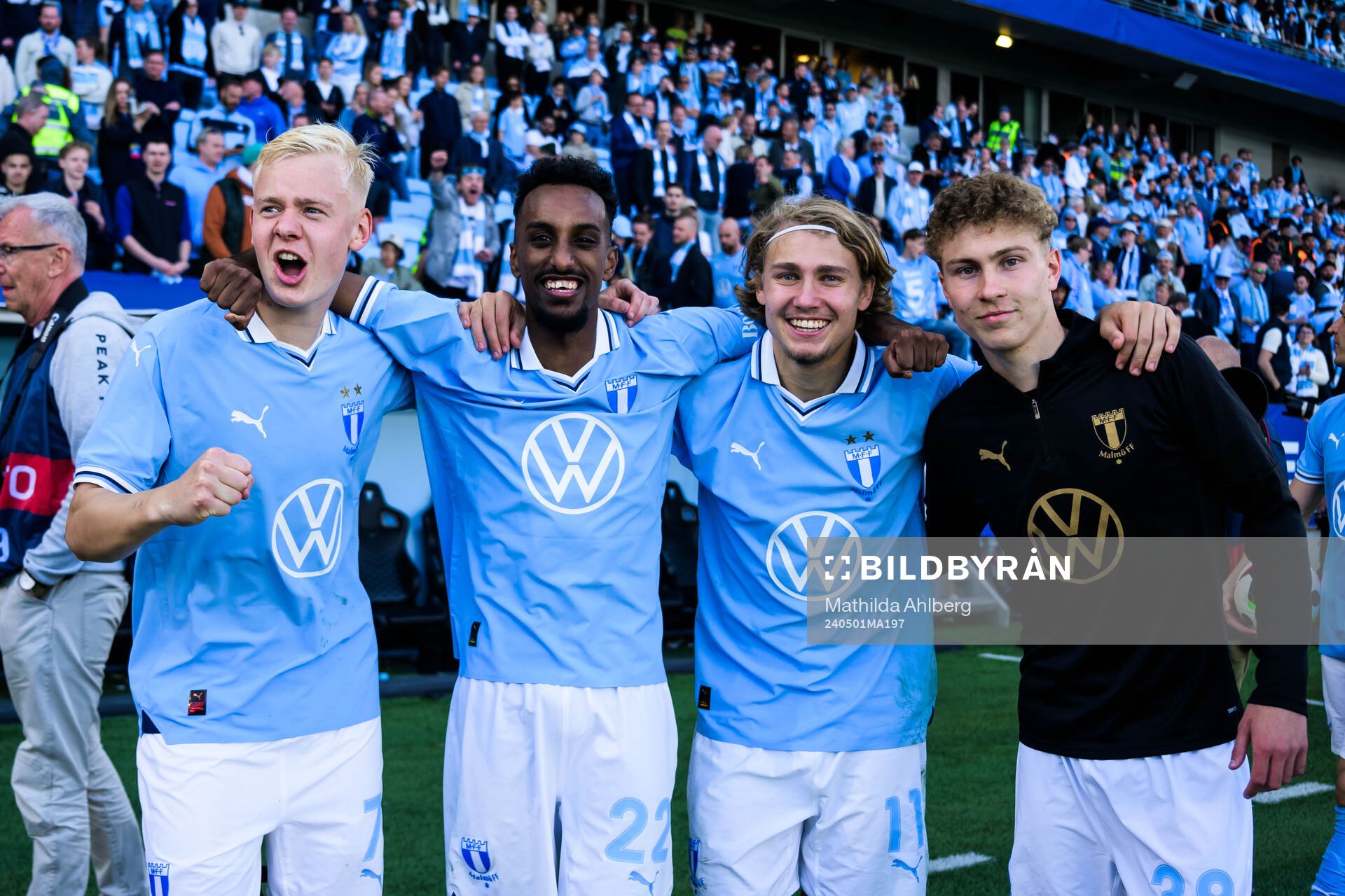 Malmö FFs Otto Rosengren, Taha Abdi Ali, Sebastian Nanasi