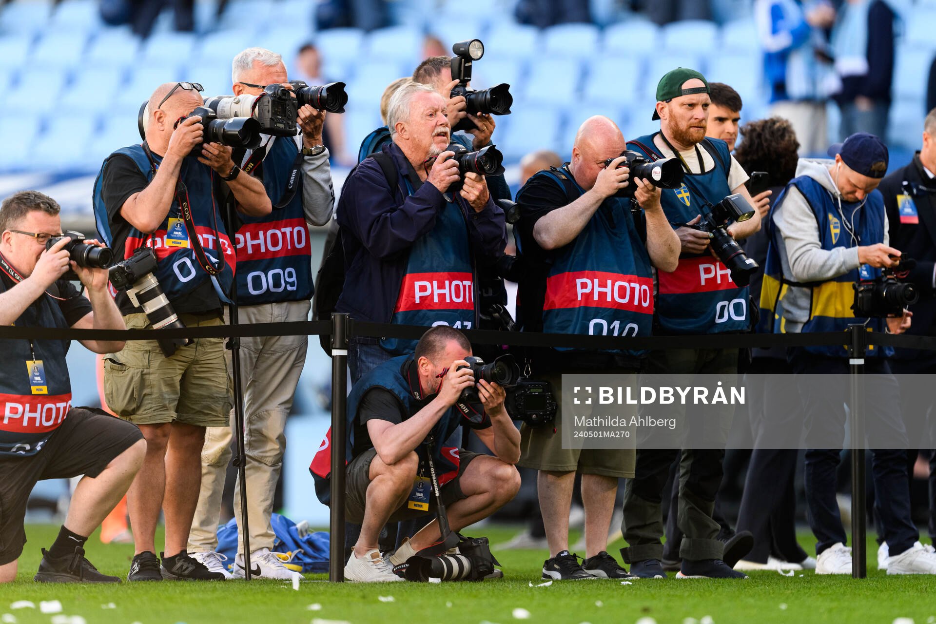 Fotografer vid pokalhöjning