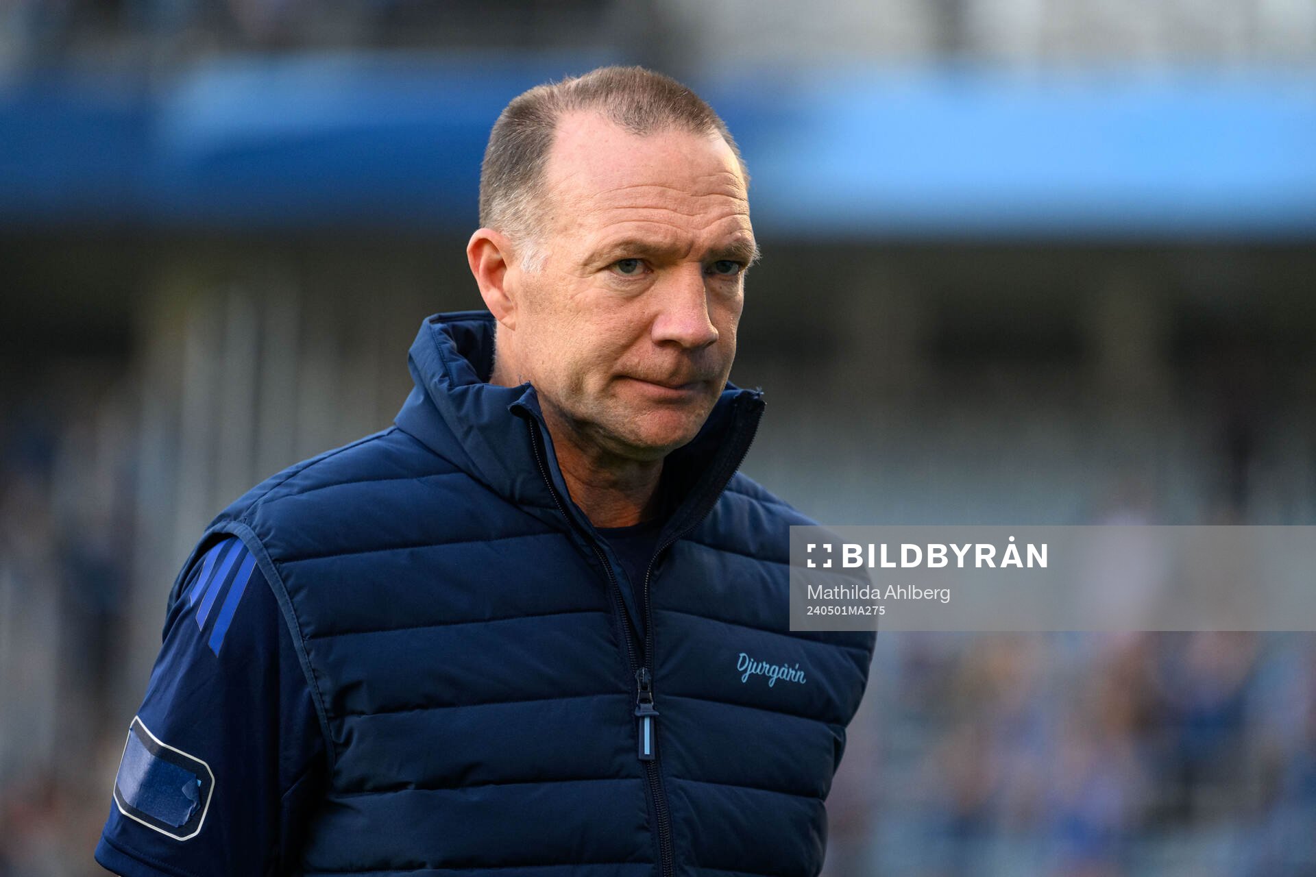 Djurgårdens tränare Kim Bergstrand  deppar