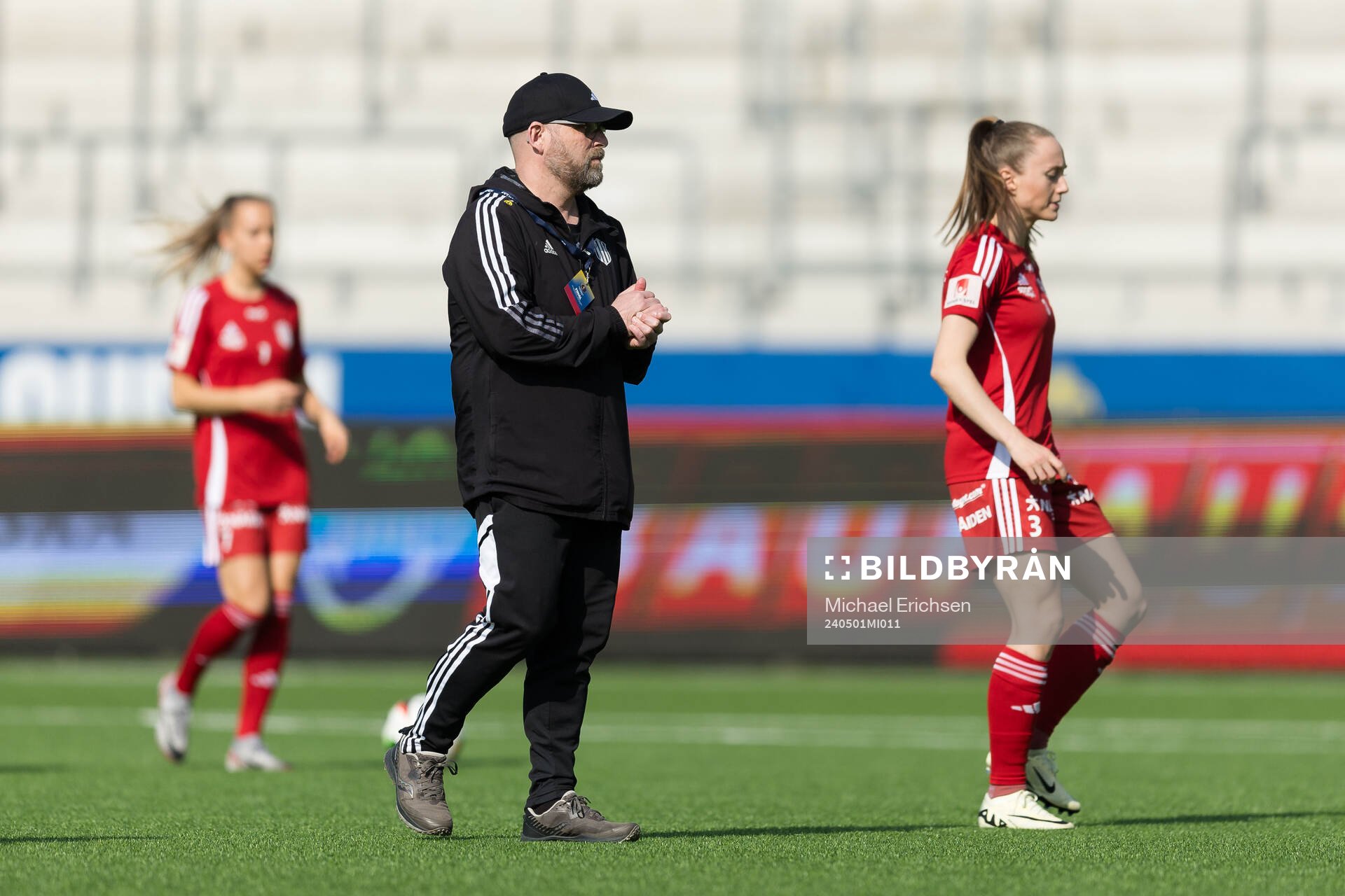 Piteås tränare Stellan Carlsson och inför finalen i Svenska Cupen mellan Häcken och Piteå den 1 maj 2024 i Göteborg. 