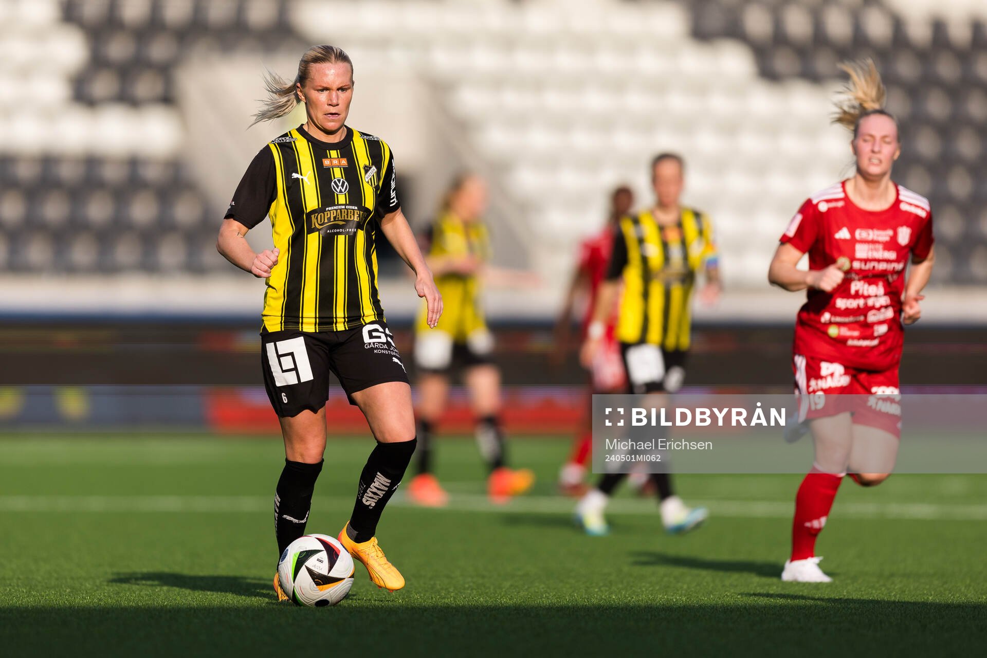 Häckens Josefine Rybrink under finalen i Svenska Cupen mellan Häcken och Piteå den 1 maj 2024 i Göteborg. 