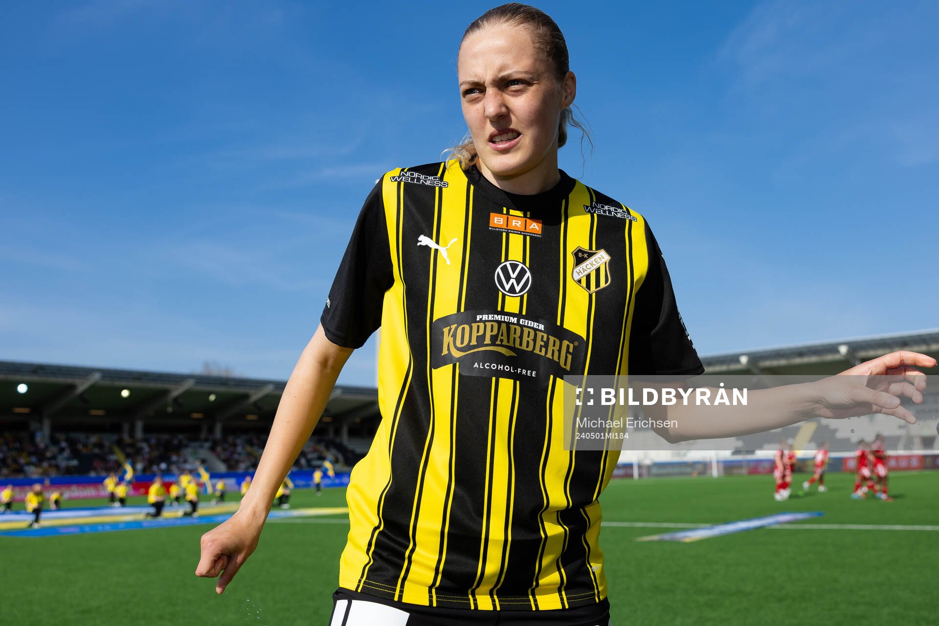 Häckens Elma Junttila Nelhage innan finalen i Svenska