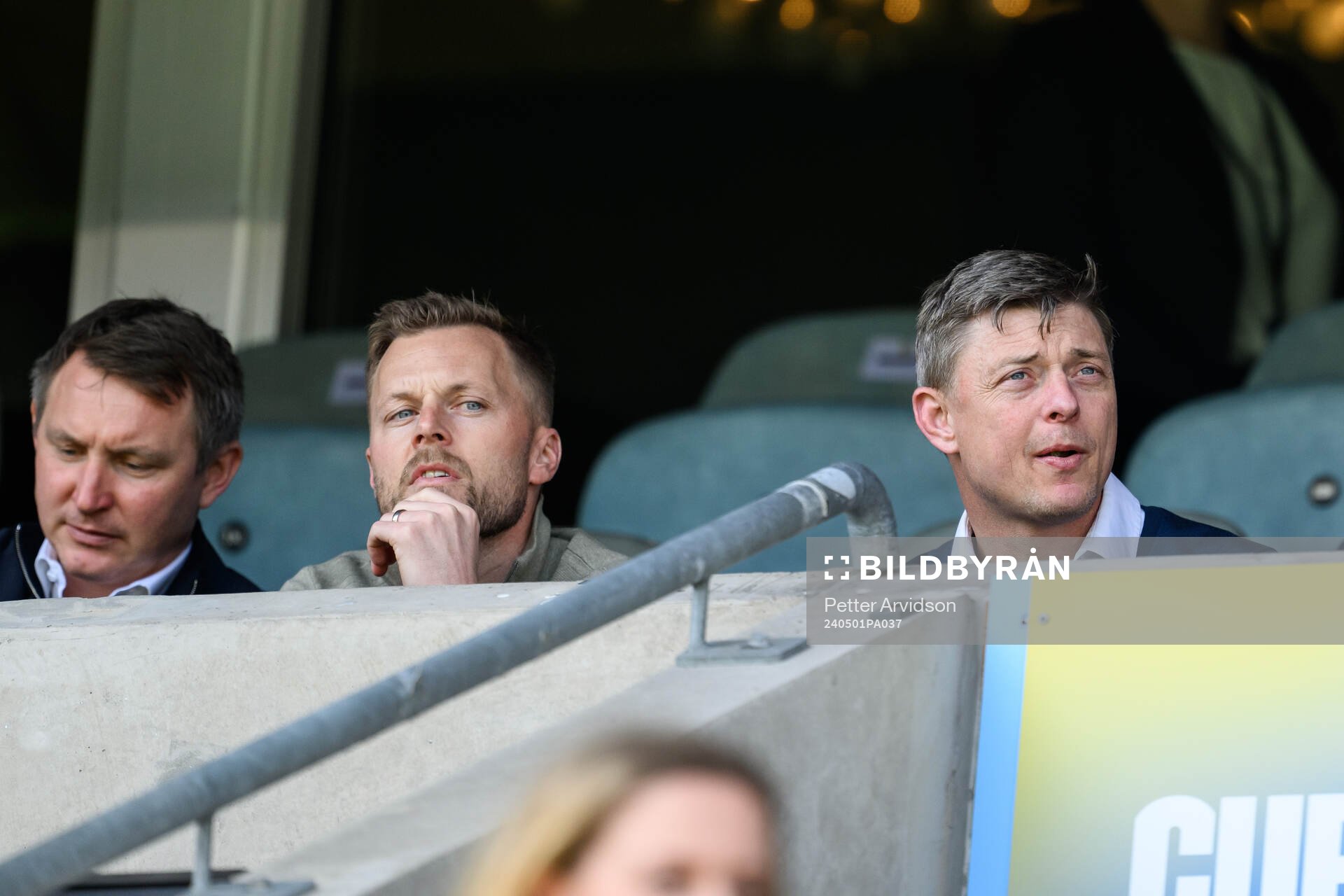 Kim Källström, Sebastian Larsson, och förbundskapten Jon
