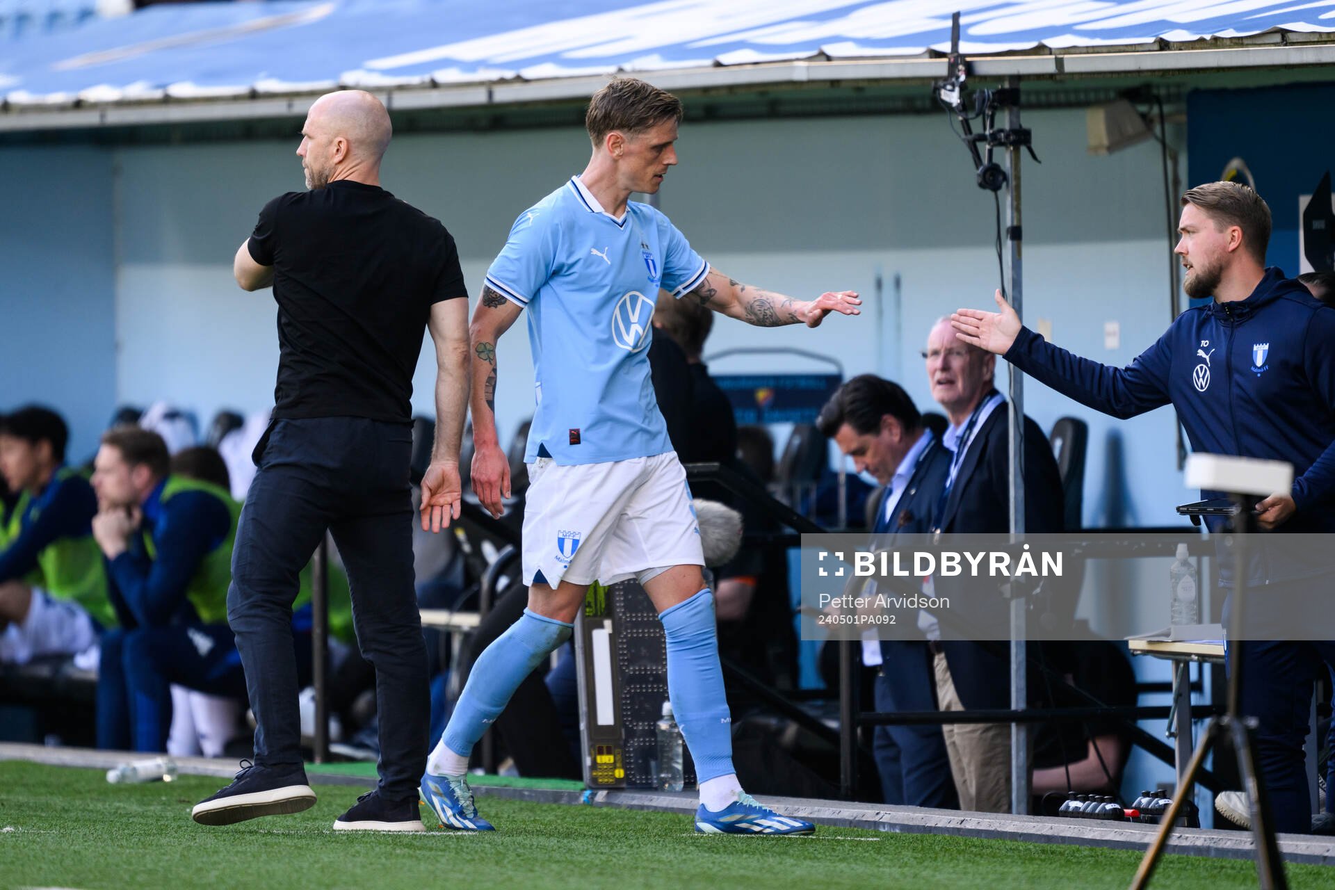 Malmö FFs tränare Henrik Rydström och Søren Rieks