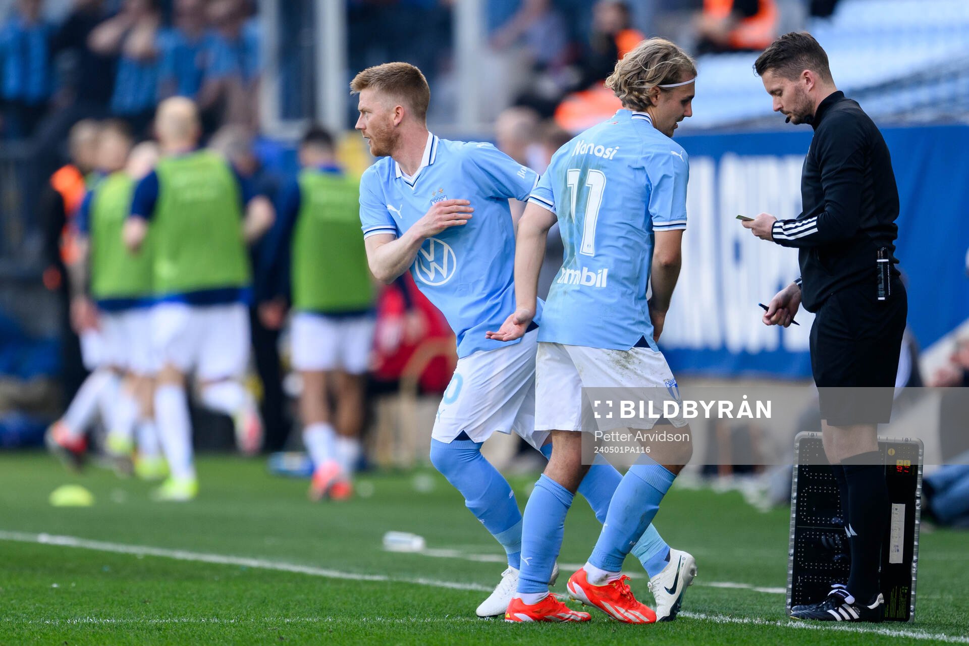 Malmö FFs Anders Christiansen och Sebastian Nanasi