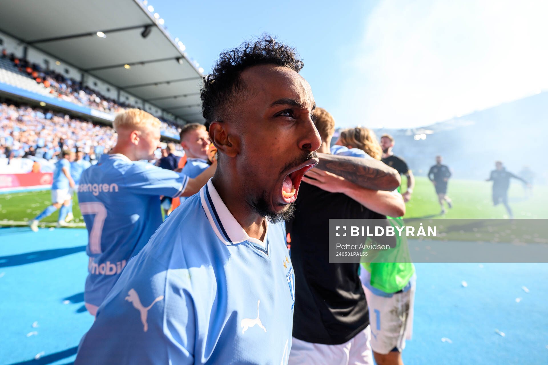 Malmö FFs Taha Abdi Ali jublar