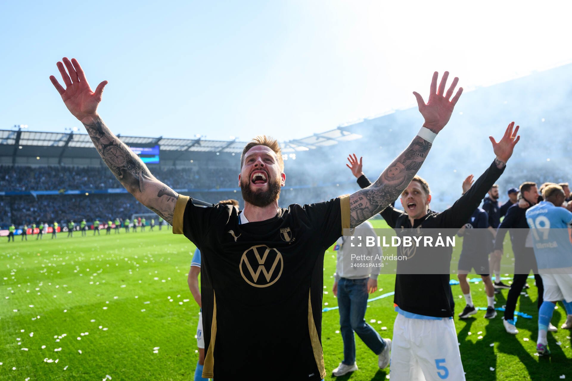 Malmö FFs Pontus Jansson jublar