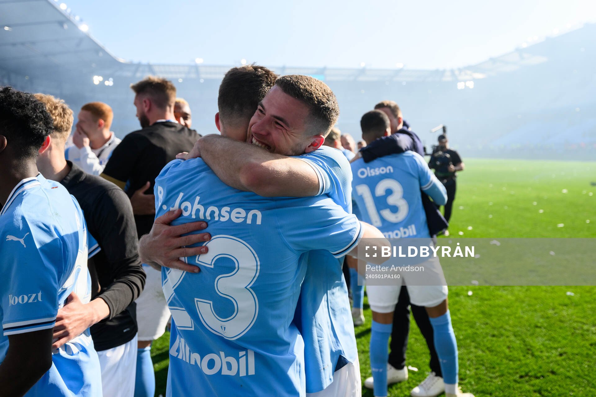 Malmö FFs Lasse Berg Johnsen och Gabriel Dal Toe Busanello
