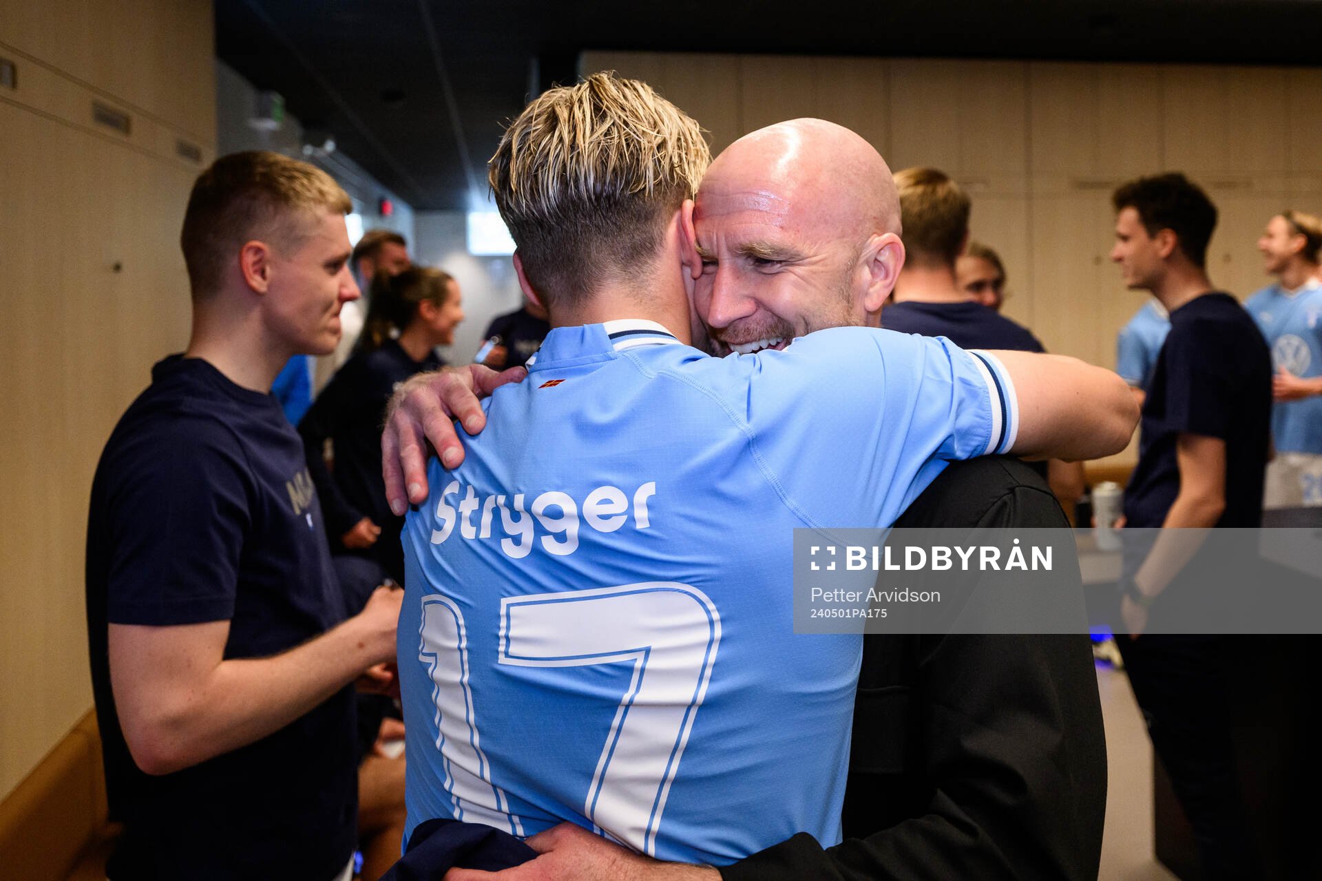 Malmö FFs Jens Stryger Larsen och tränare Henrik