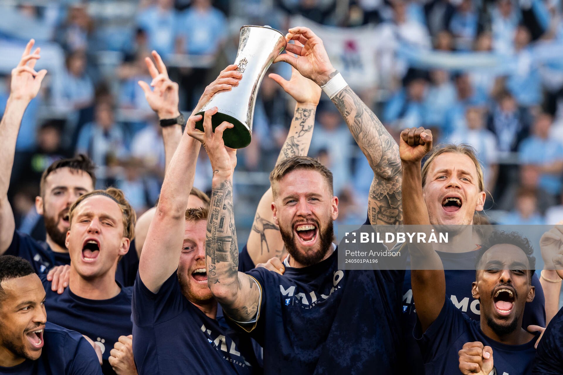 Malmö FFs Martin Olsson, Erik Botheim, Anders