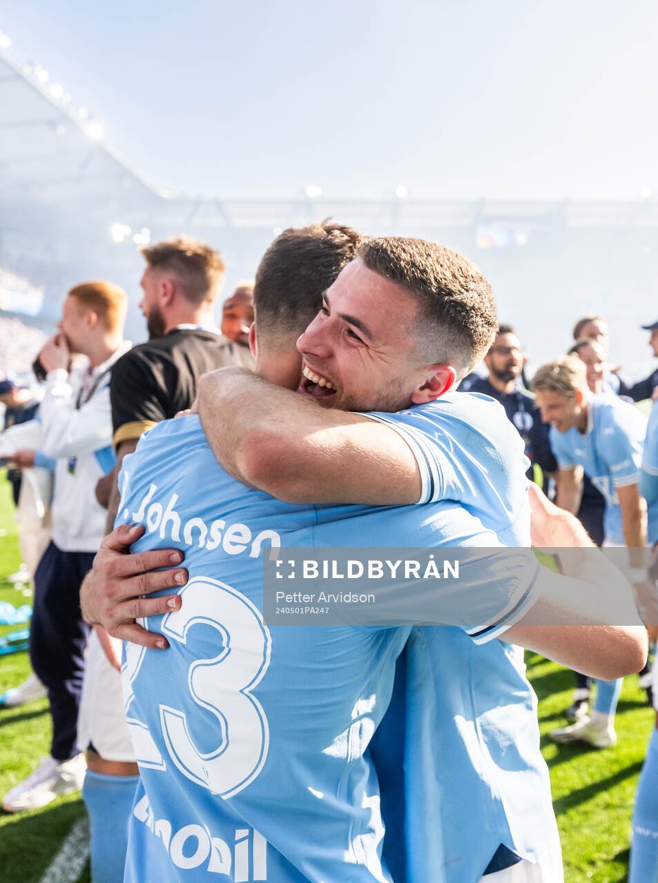 Malmö FFs Lasse Berg Johnsen och Gabriel Dal Toe Busanello