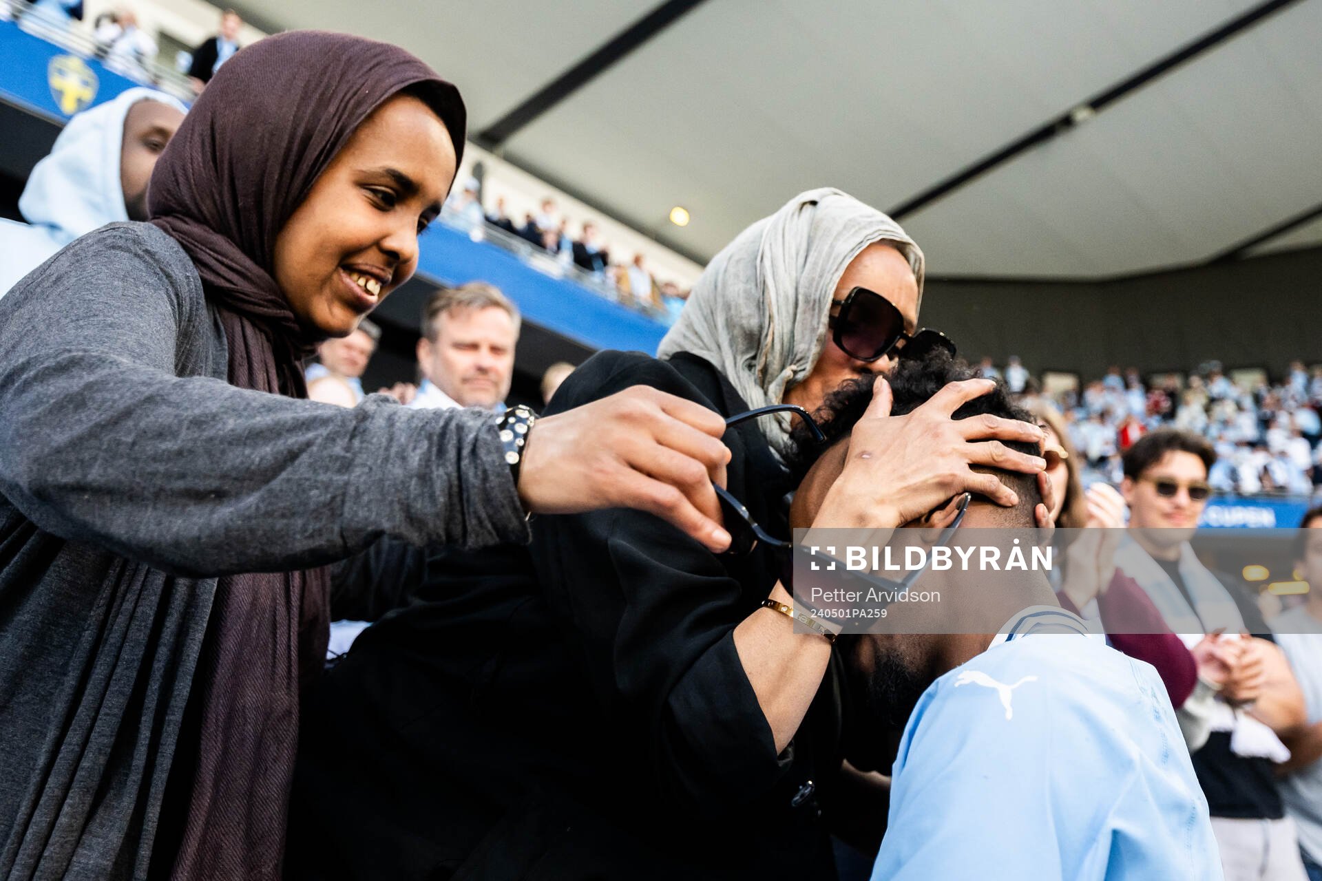 Malmö FFs Taha Abdi Ali med familj