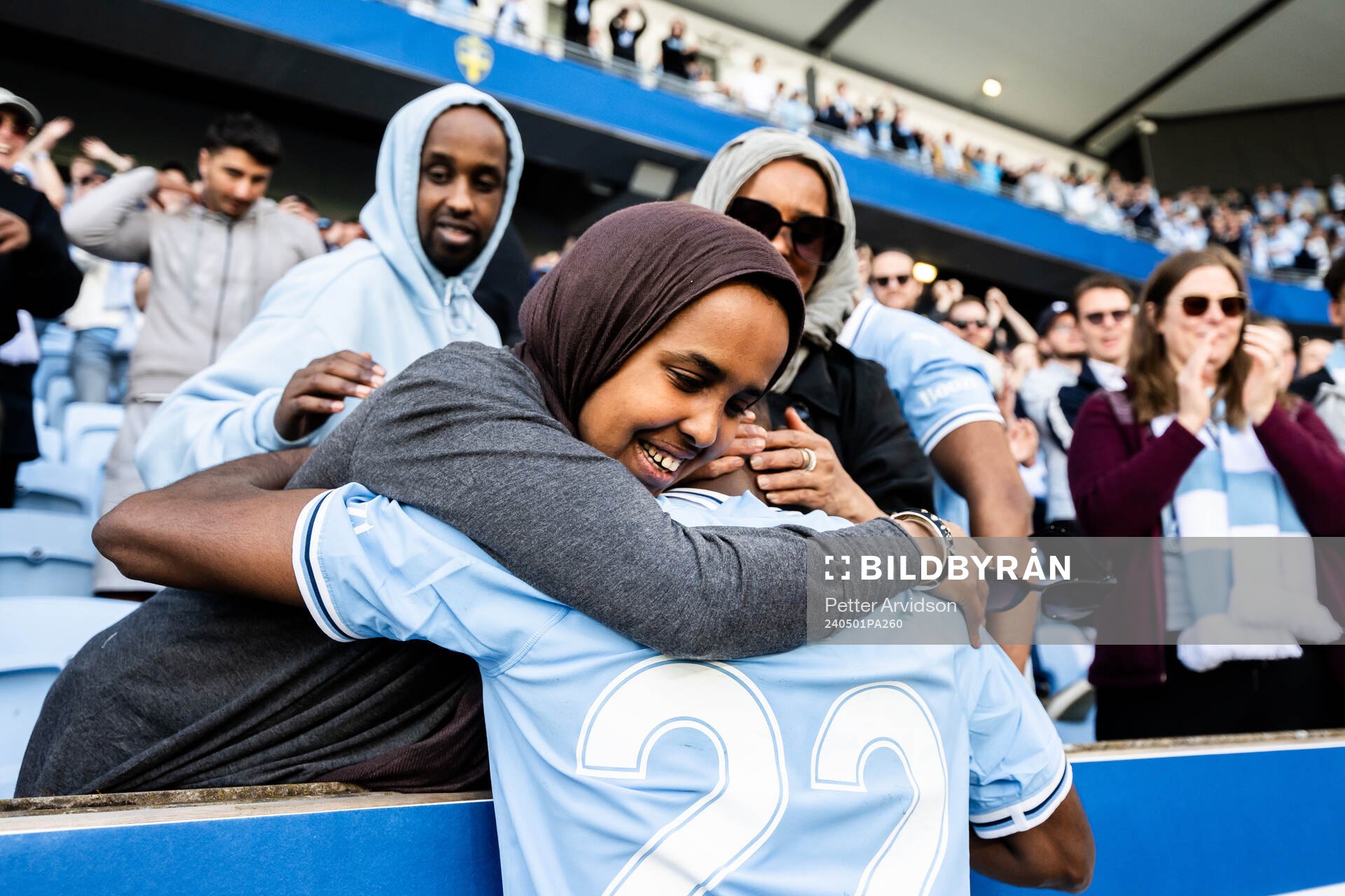 Malmö FFs Taha Abdi Ali med familj