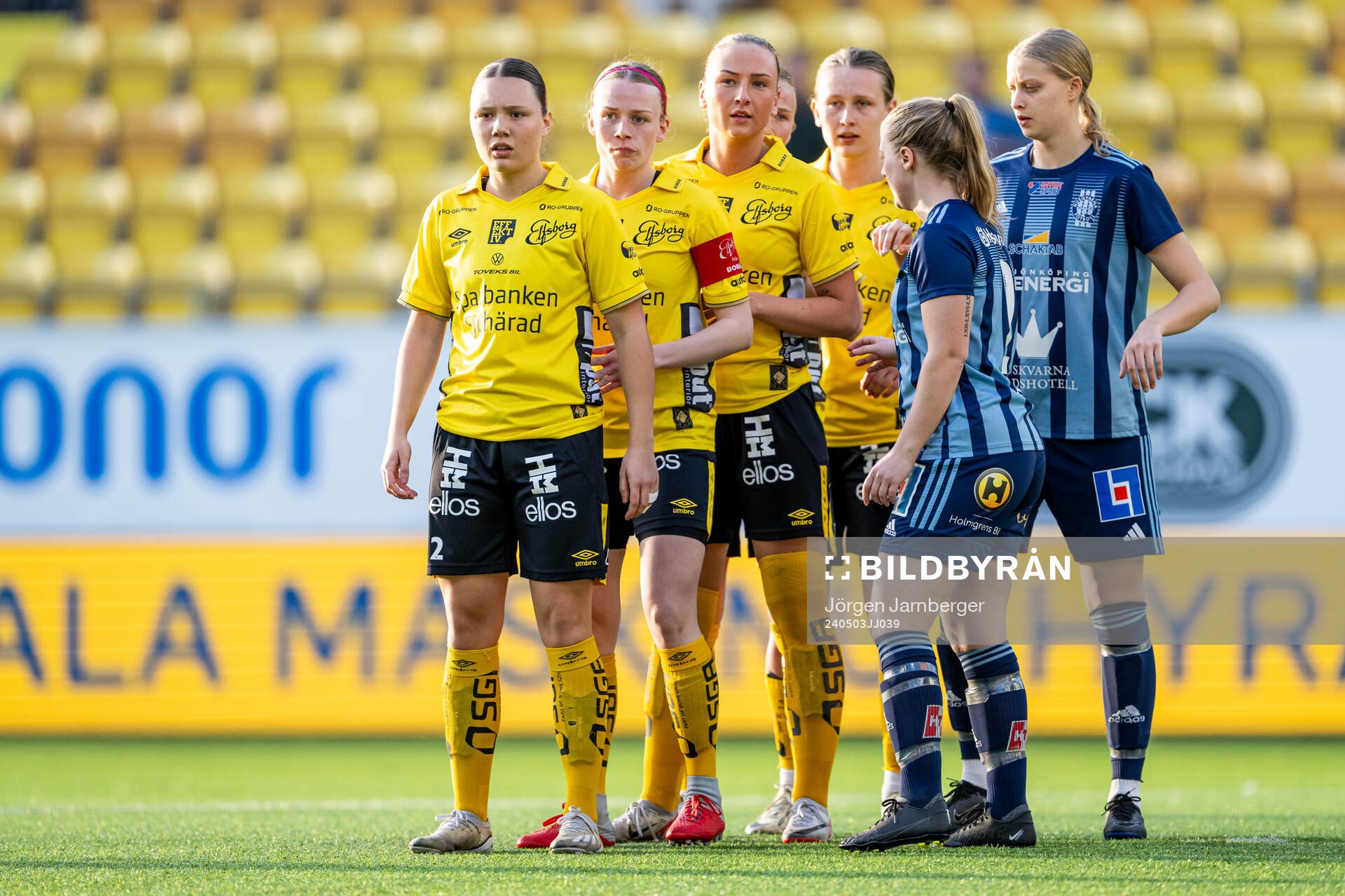 Elfsborgs Hedvig Petersson, Leann Nyström och Stina Jensen